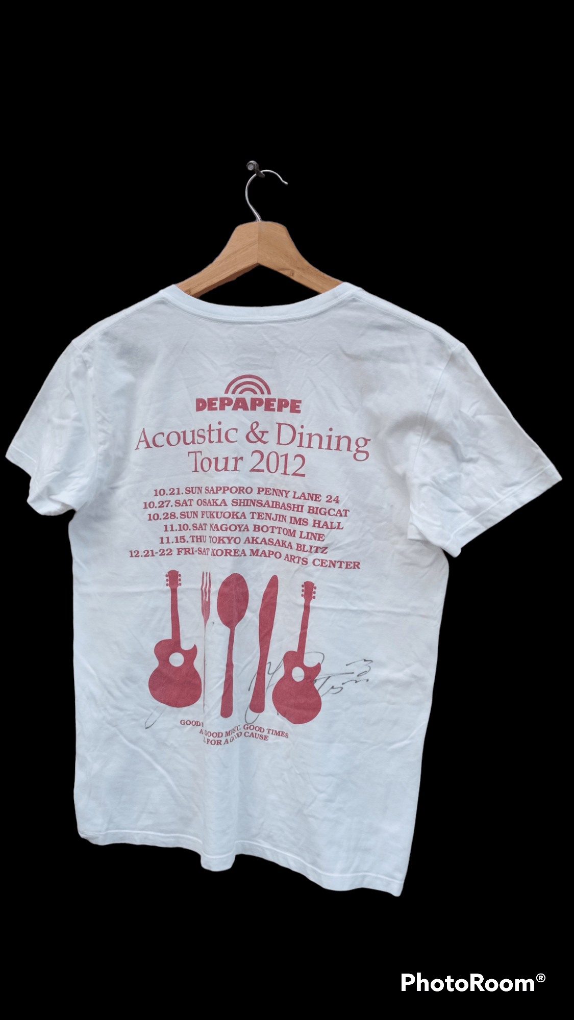 Band Tees × Japanese Brand × Vintage 🔥🔥Japanese Acoustic Guitar Duo/Band Depapepe Tour T-Shirt Size US S / EU 44-46 / 1 - 17 Thumbnail