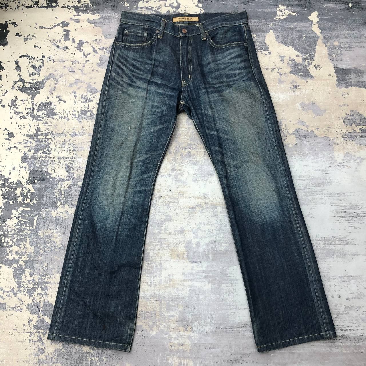 Japanese Brand P626 VTG UNIQLO B002 FLARED DISTRESSED DENIM Size US 32 / EU 48 - 2 Thumbnail
