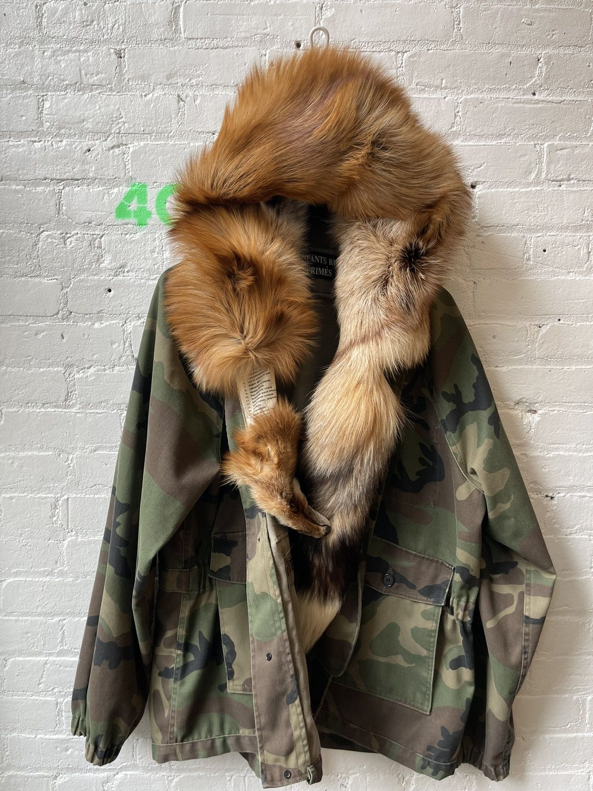 image of Enfants Riches Deprimes Erd Full Fox Face Psychopath Jacket 4Gseller in Camo/Fox, Men's (Size XL)