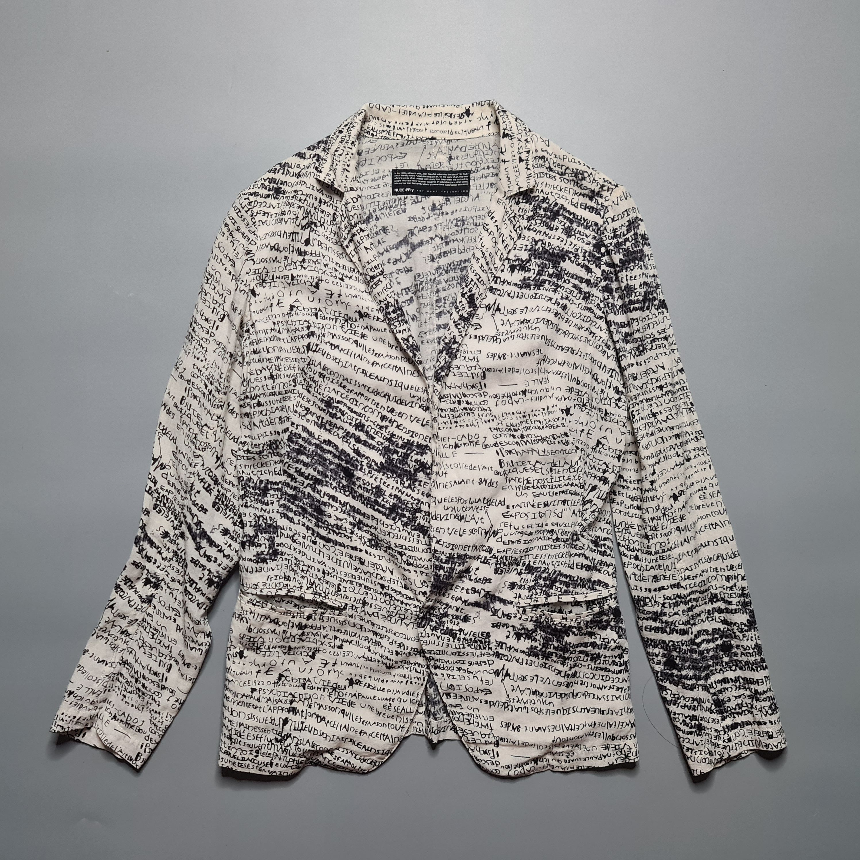Nude: Masahiko Maruyama Nude:MM - SS14 PR-y Art Brut Blazer Jacket Size US XS / EU 42 / 0 - 1 Thumbnail