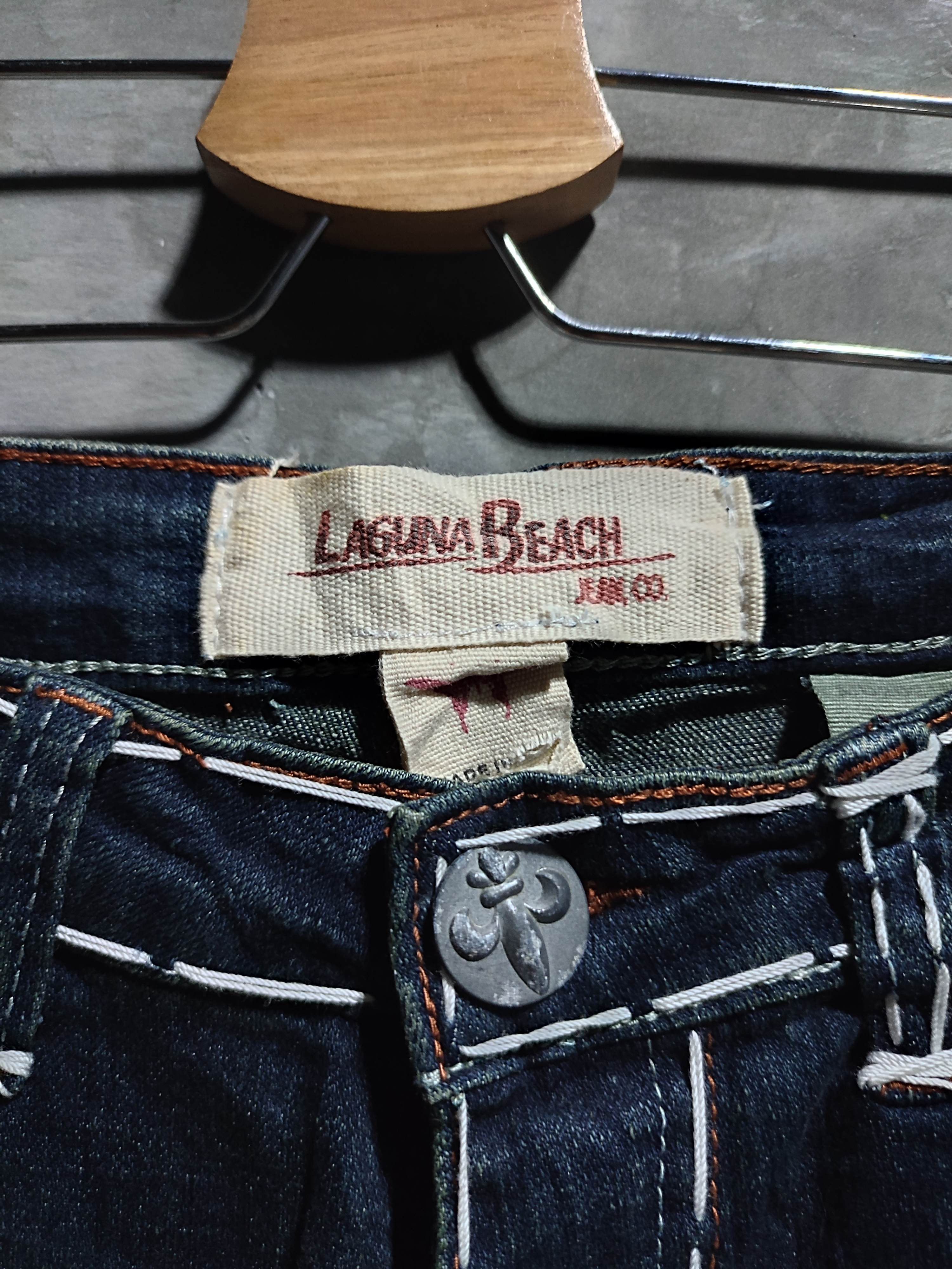 Vintage Laguna Beach Crossed Design Pocket Denim Jeans Pants Size US 29 - 9 Thumbnail