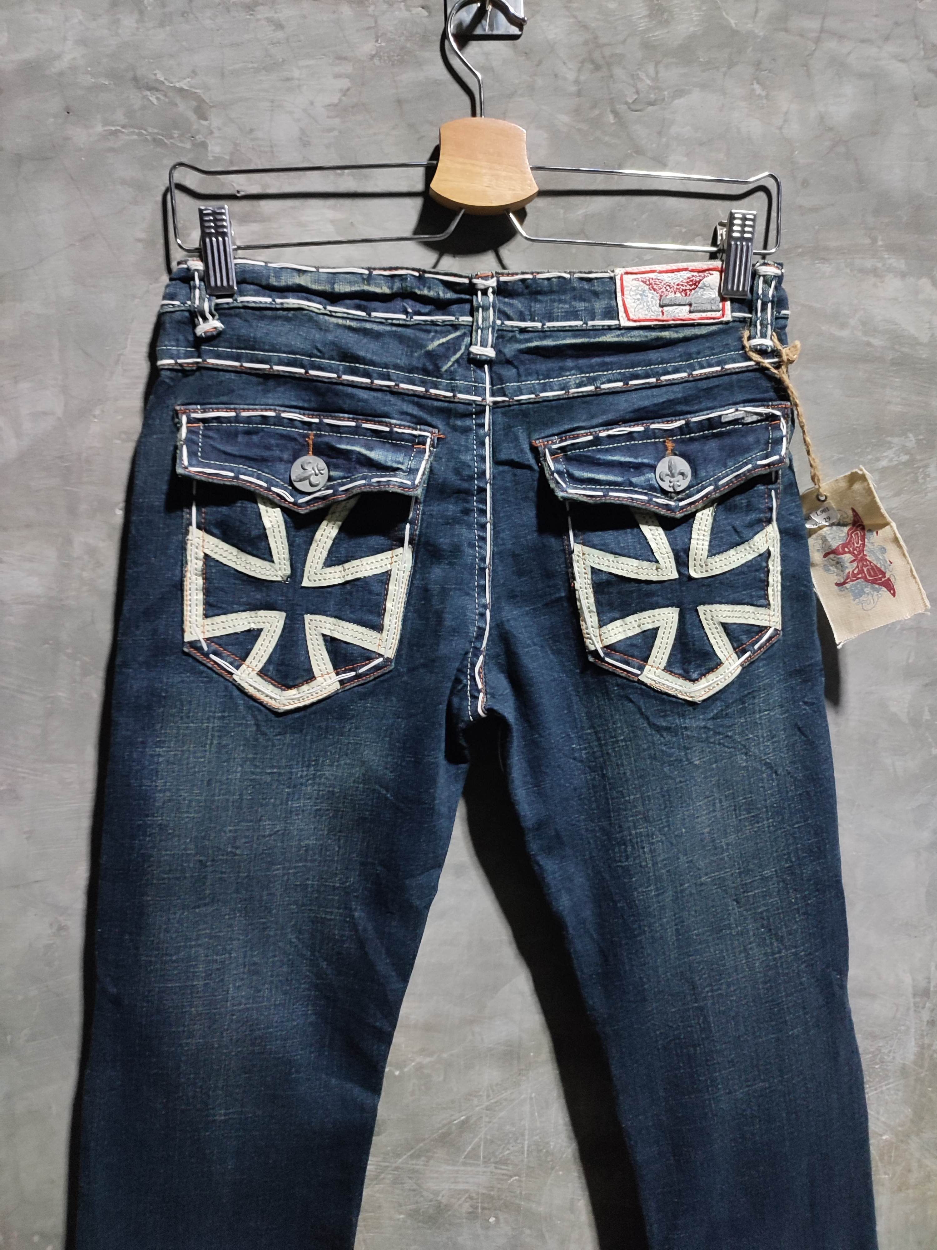 Vintage Laguna Beach Crossed Design Pocket Denim Jeans Pants Size US 29 - 2 Thumbnail