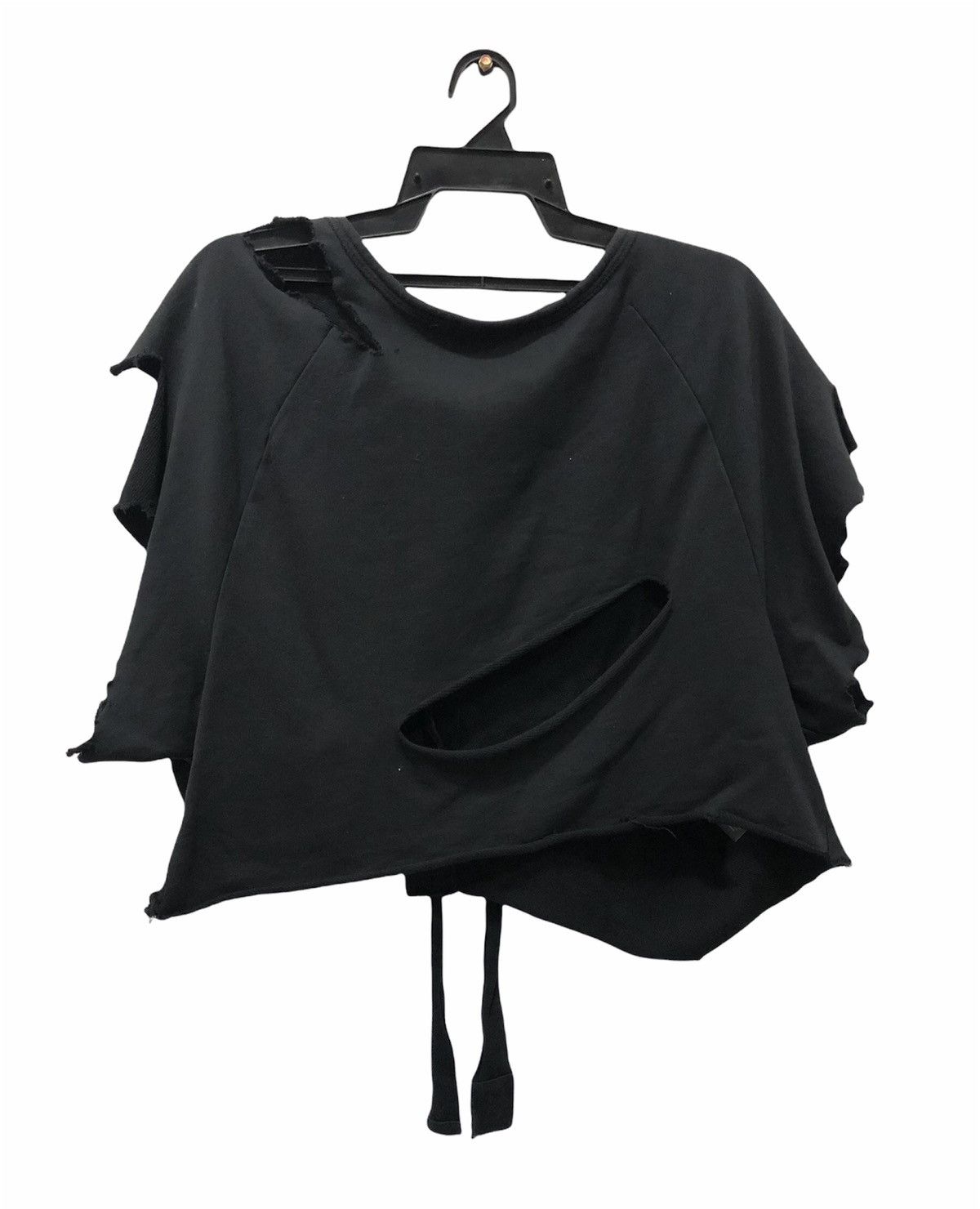 Adidas × Y-3 × Yohji Yamamoto Y-3 Yohji Yamamoto x adidas Distressed Crop Top Black Size S Size US S / EU 44-46 / 1 - 2 Thumbnail
