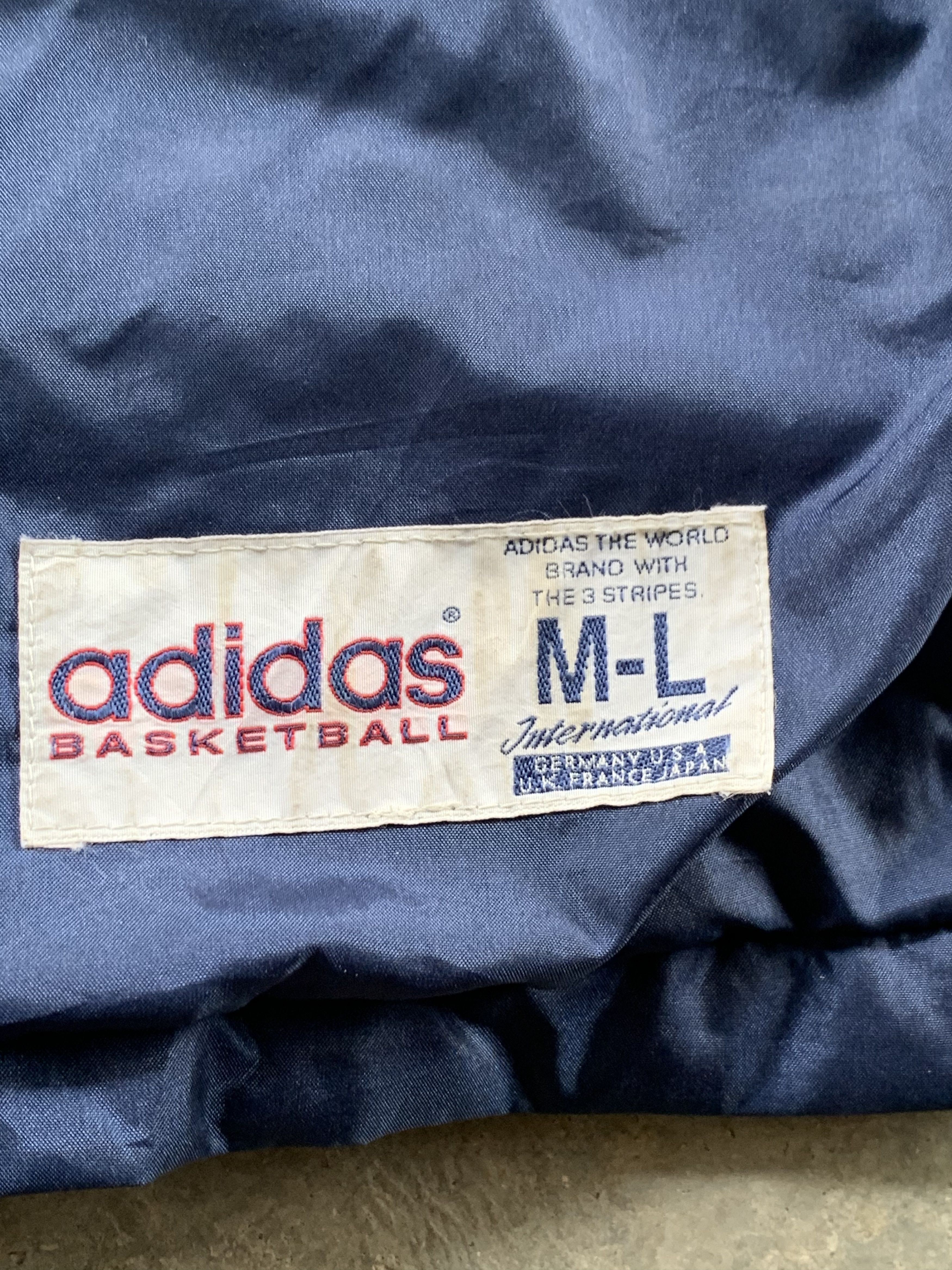 Adidas Vintage Adidas Basketball Long Jacket Size US L / EU 52-54 / 3 - 6 Thumbnail