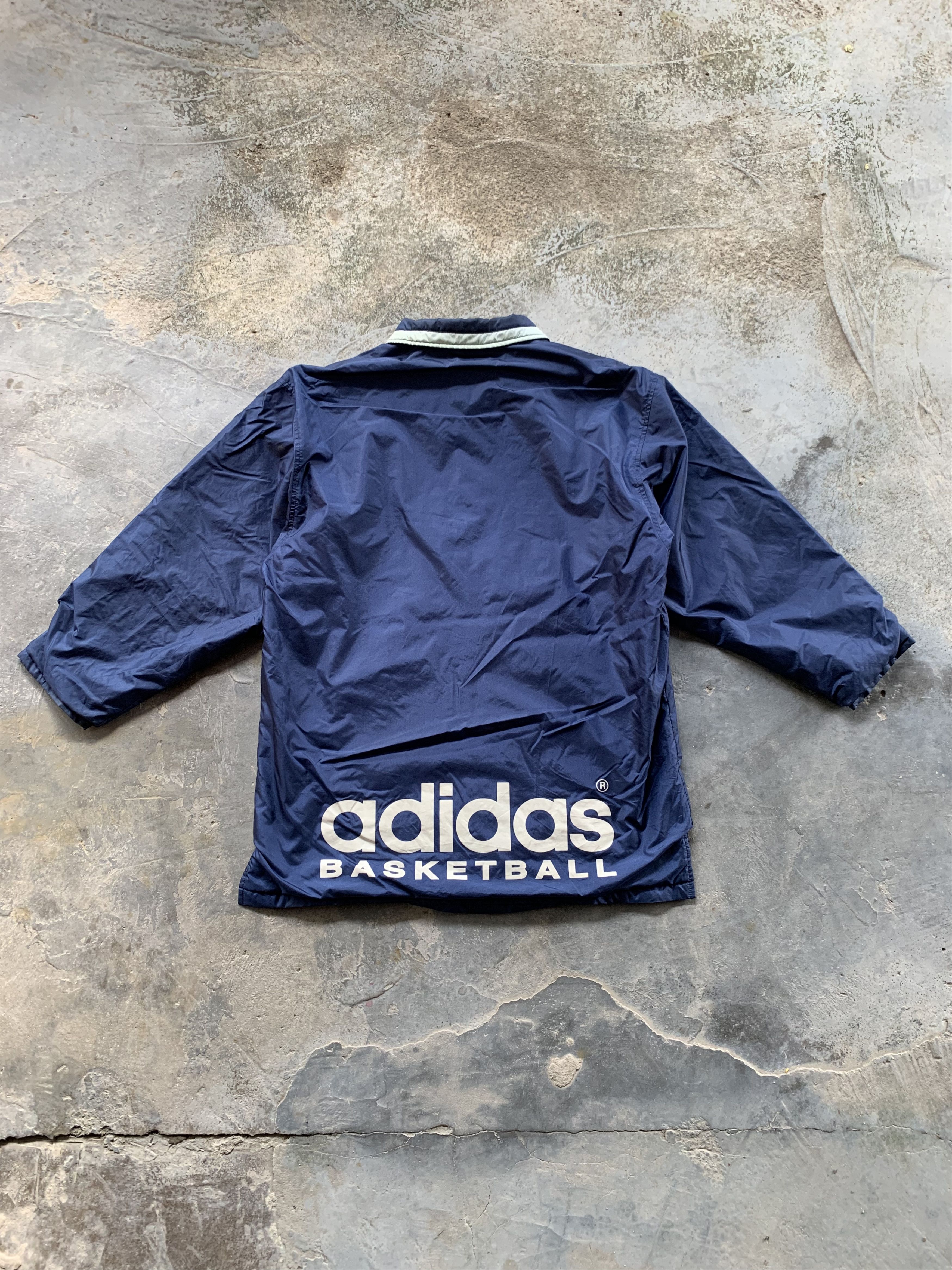 Adidas Vintage Adidas Basketball Long Jacket Size US L / EU 52-54 / 3 - 2 Thumbnail