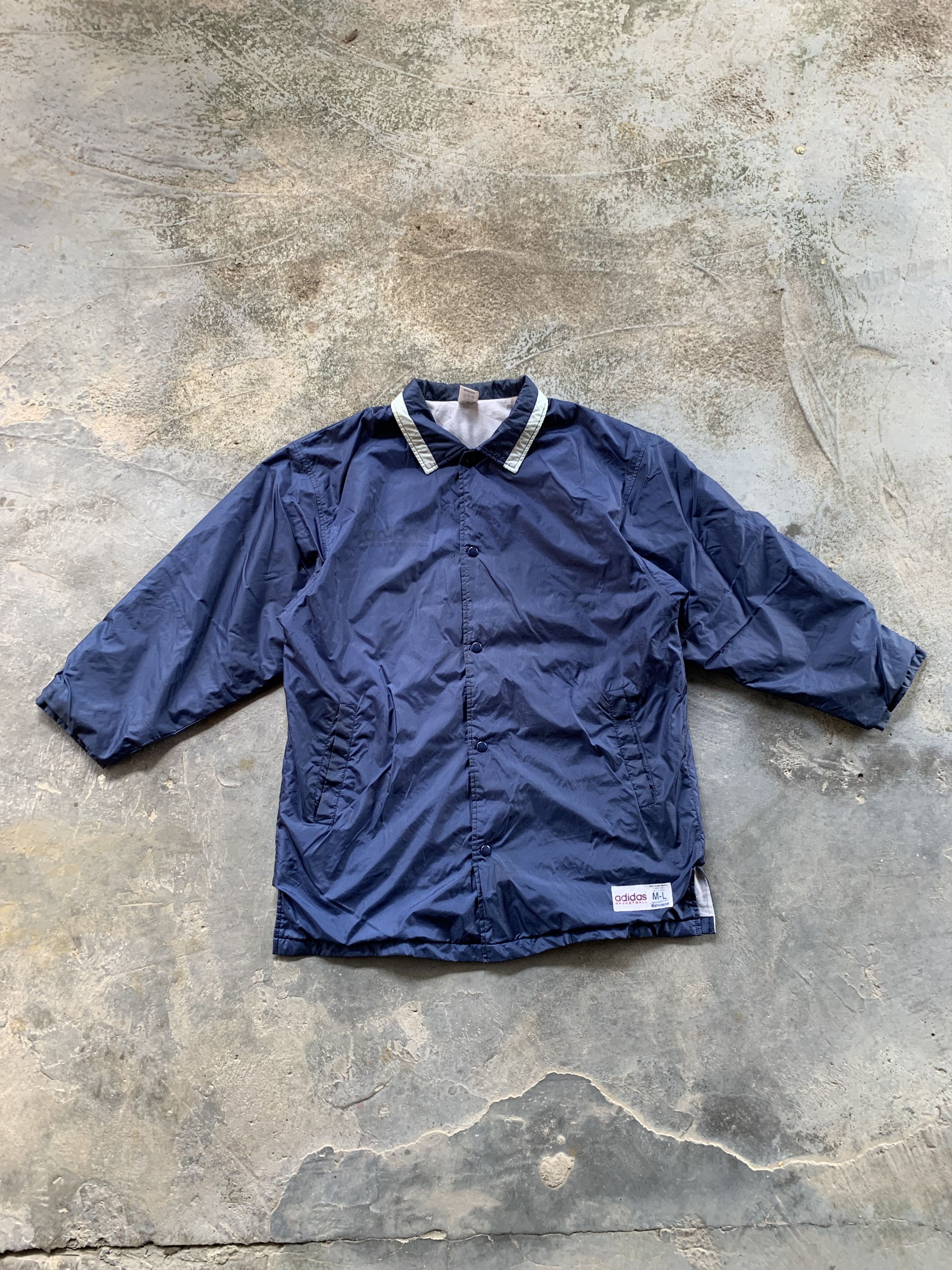 Adidas Vintage Adidas Basketball Long Jacket Size US L / EU 52-54 / 3 - 1 Thumbnail