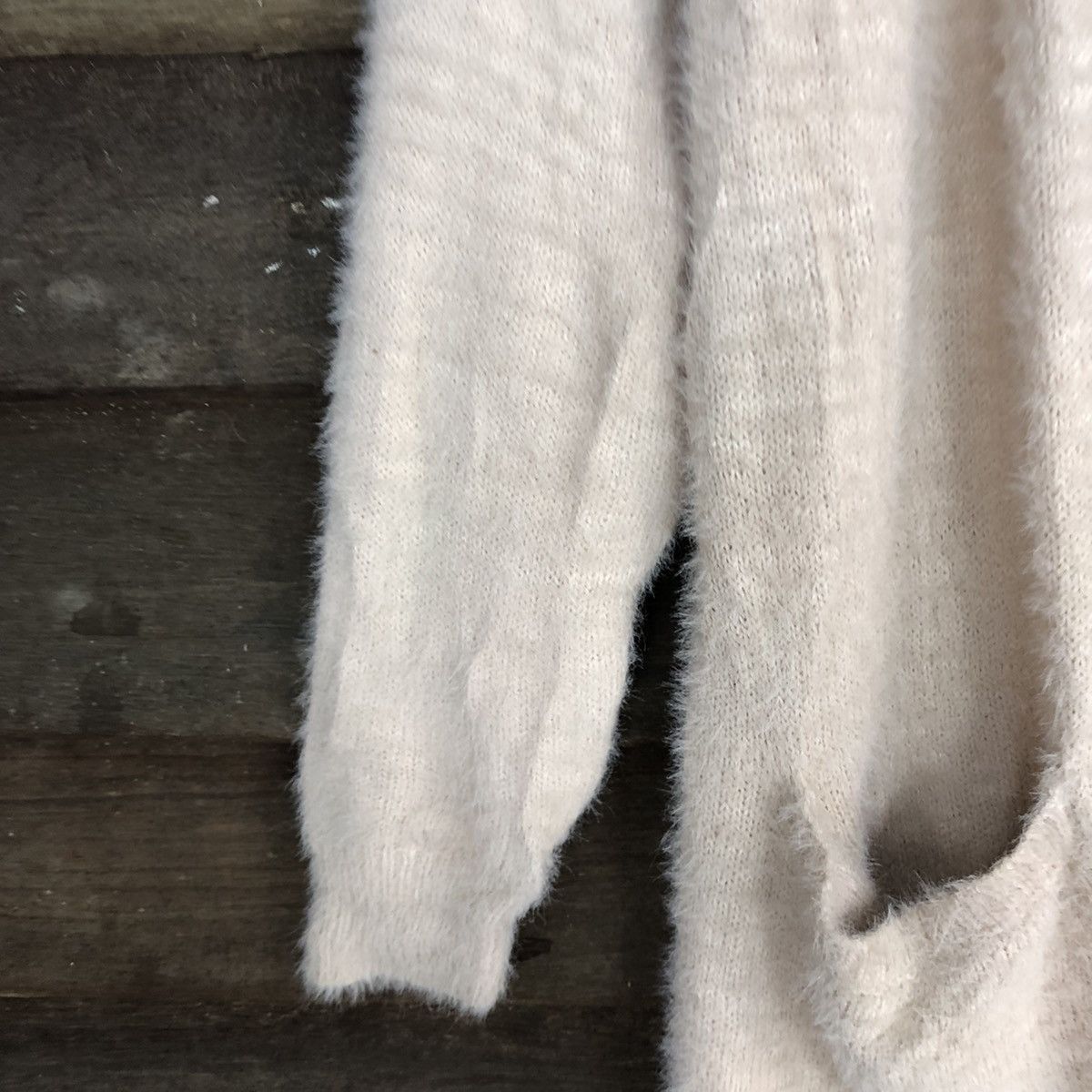 Homespun Knitwear DL Ingni Mohair shag shaggy fur cardigan Knitwear #c1056 Size US M / EU 48-50 / 2 - 6 Thumbnail