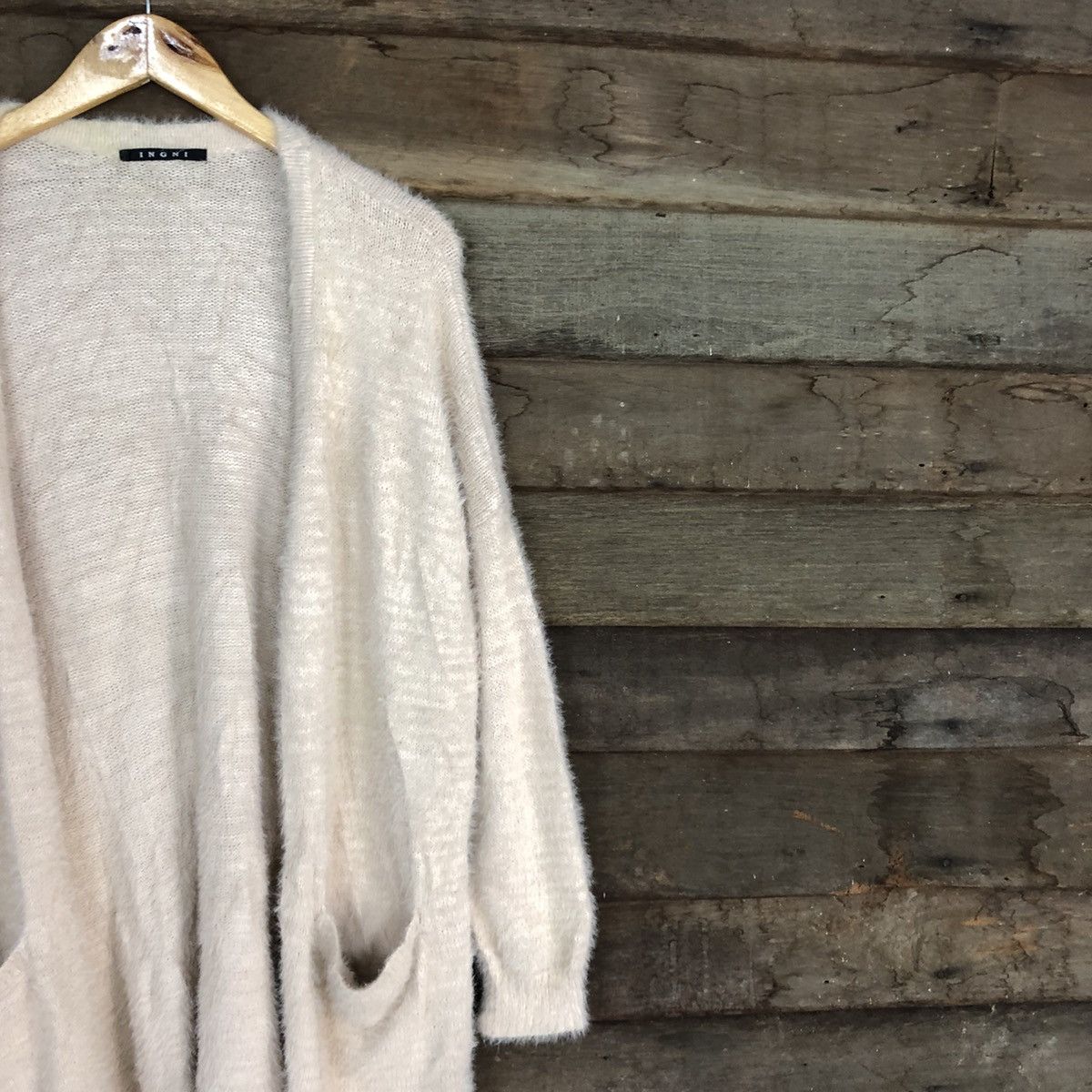 Homespun Knitwear DL Ingni Mohair shag shaggy fur cardigan Knitwear #c1056 Size US M / EU 48-50 / 2 - 5 Thumbnail