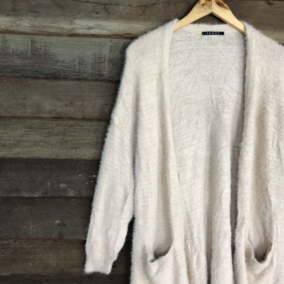 Homespun Knitwear DL Ingni Mohair shag shaggy fur cardigan Knitwear #c1056 Size US M / EU 48-50 / 2 - 7 Thumbnail