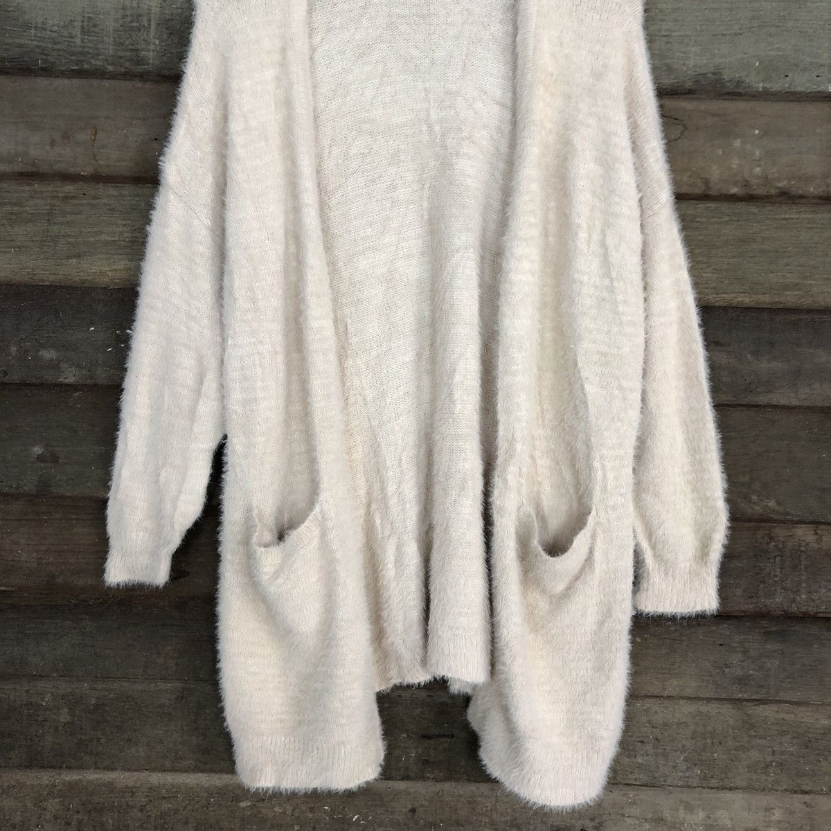 Homespun Knitwear DL Ingni Mohair shag shaggy fur cardigan Knitwear #c1056 Size US M / EU 48-50 / 2 - 8 Thumbnail