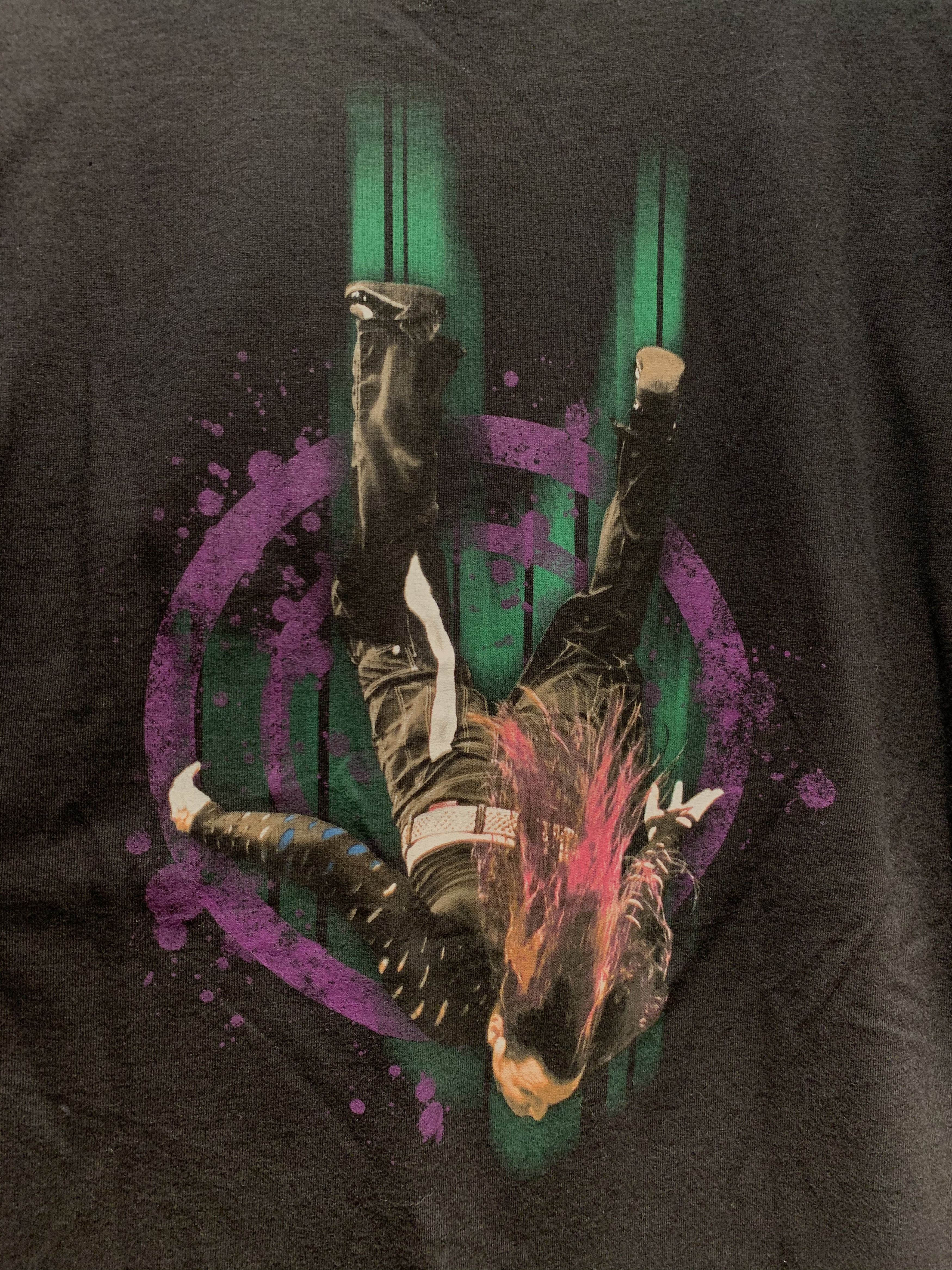 Vintage *RARE* Vintage 2007 WWE Jeff Hardy Front & Back Hit Shirt Size US L / EU 52-54 / 3 - 6 Thumbnail