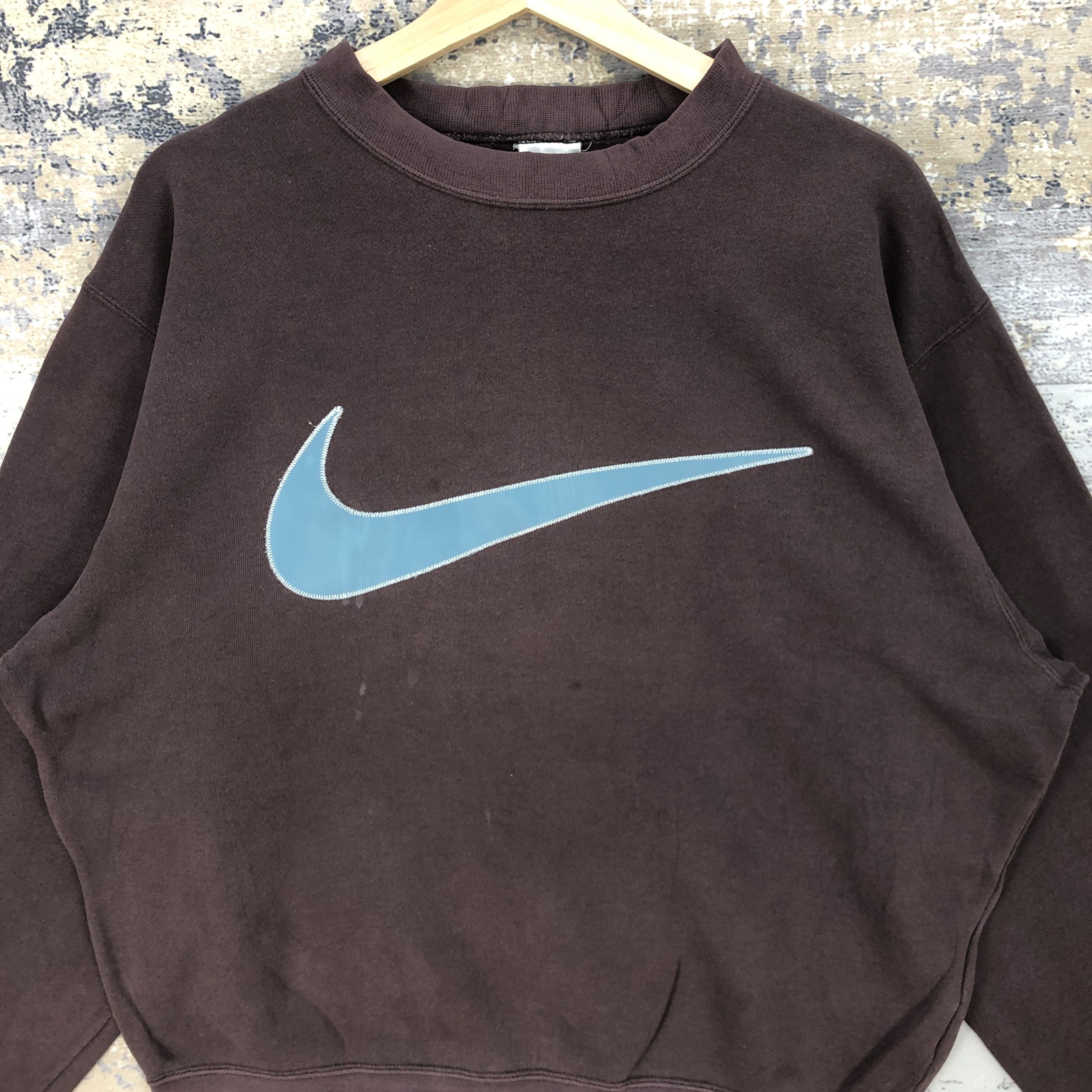 Nike × Vintage Vintage Nike Sweater Nike Swoosh Sweatshirt Nike ACG Jumper Size US L / EU 52-54 / 3 - 3 Thumbnail