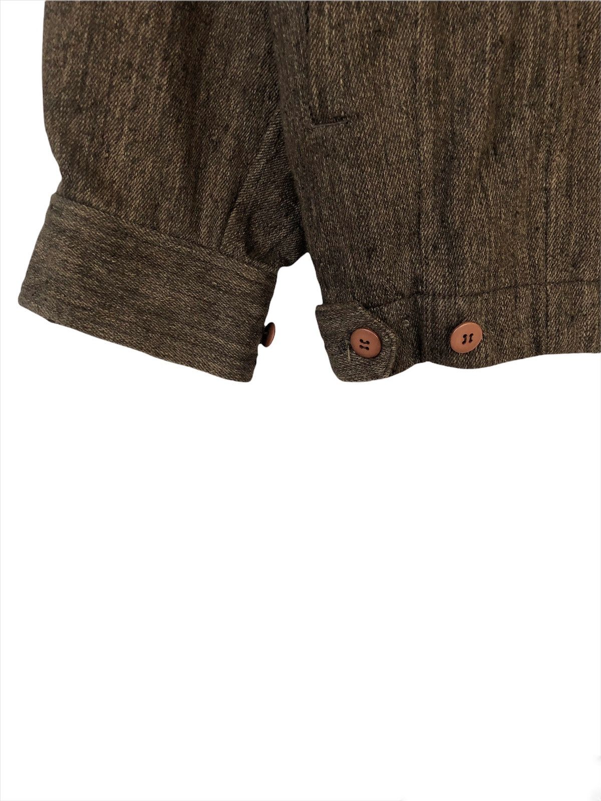 Issey Miyake 80s Issey Miyake Runway Hemp Boxy Noise Jacket Size US L / EU 52-54 / 3 - 7 Thumbnail