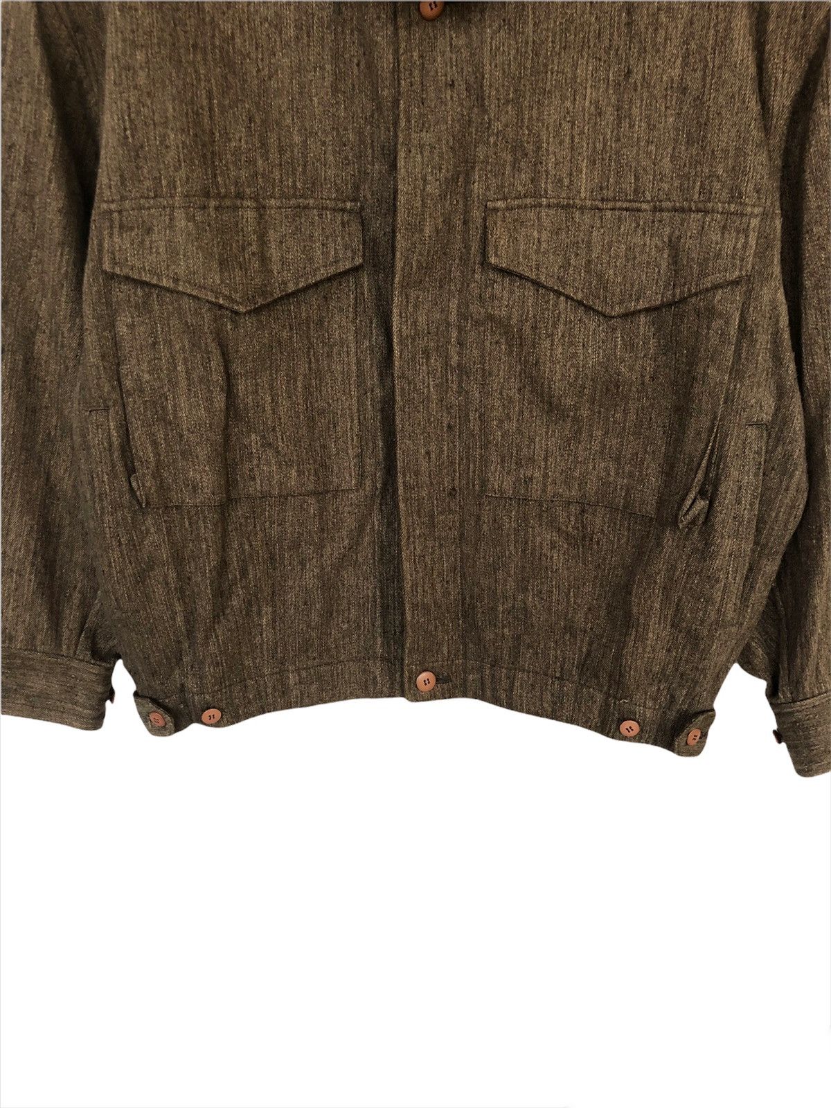 Issey Miyake 80s Issey Miyake Runway Hemp Boxy Noise Jacket Size US L / EU 52-54 / 3 - 5 Thumbnail