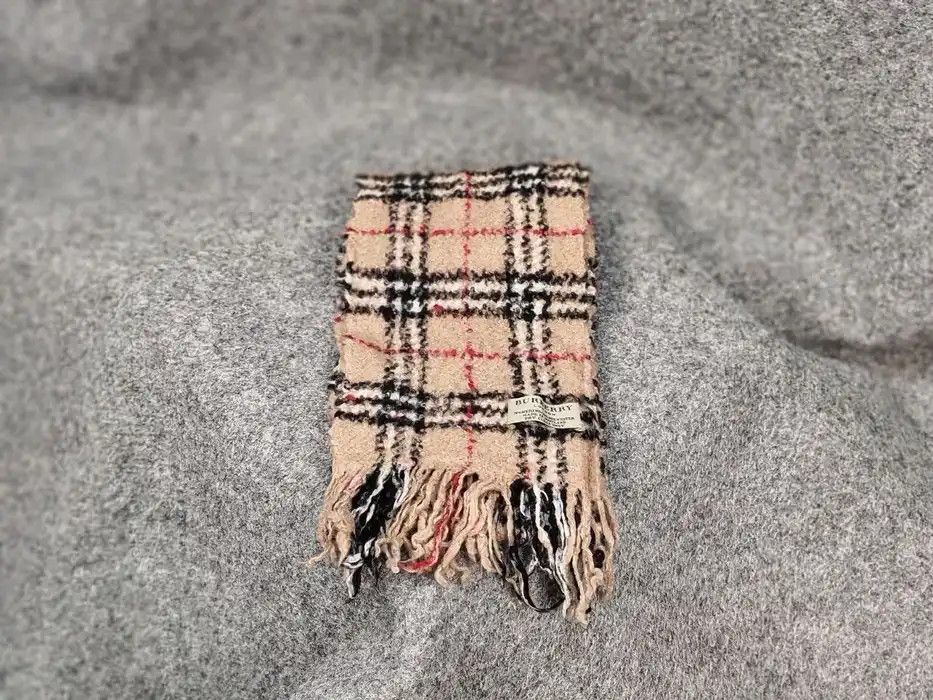 Burberry Burberry London Tan Multicolor Merino Blend Nova Check Scarf Size ONE SIZE - 5 Thumbnail