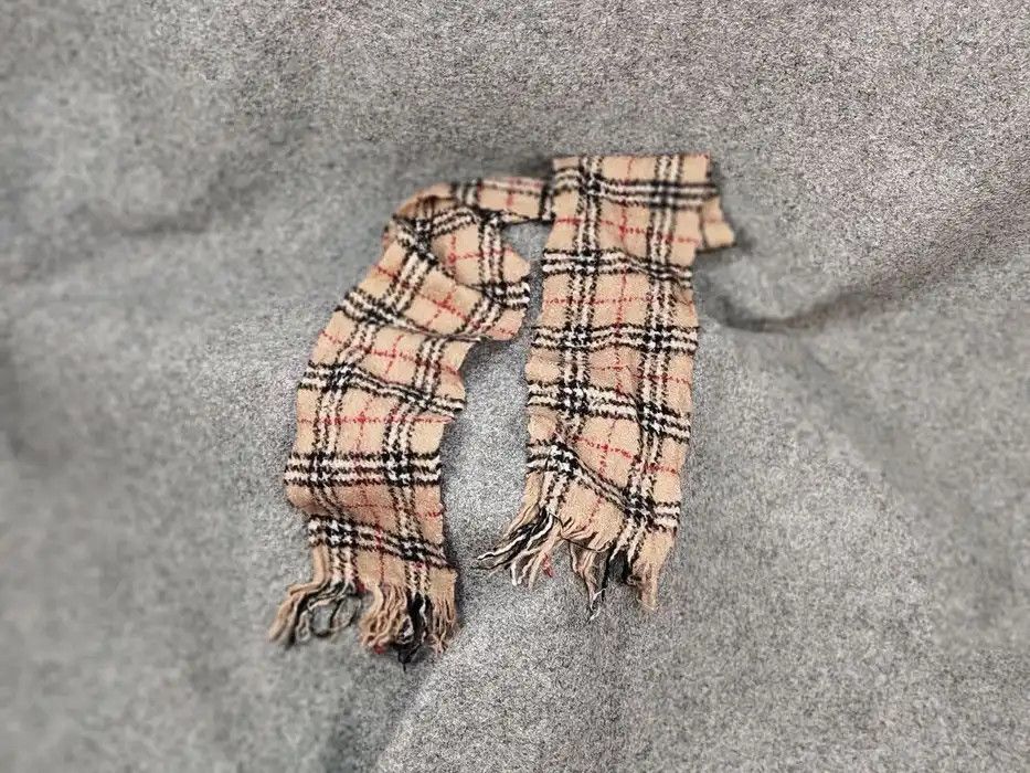 Burberry Burberry London Tan Multicolor Merino Blend Nova Check Scarf Size ONE SIZE - 2 Thumbnail