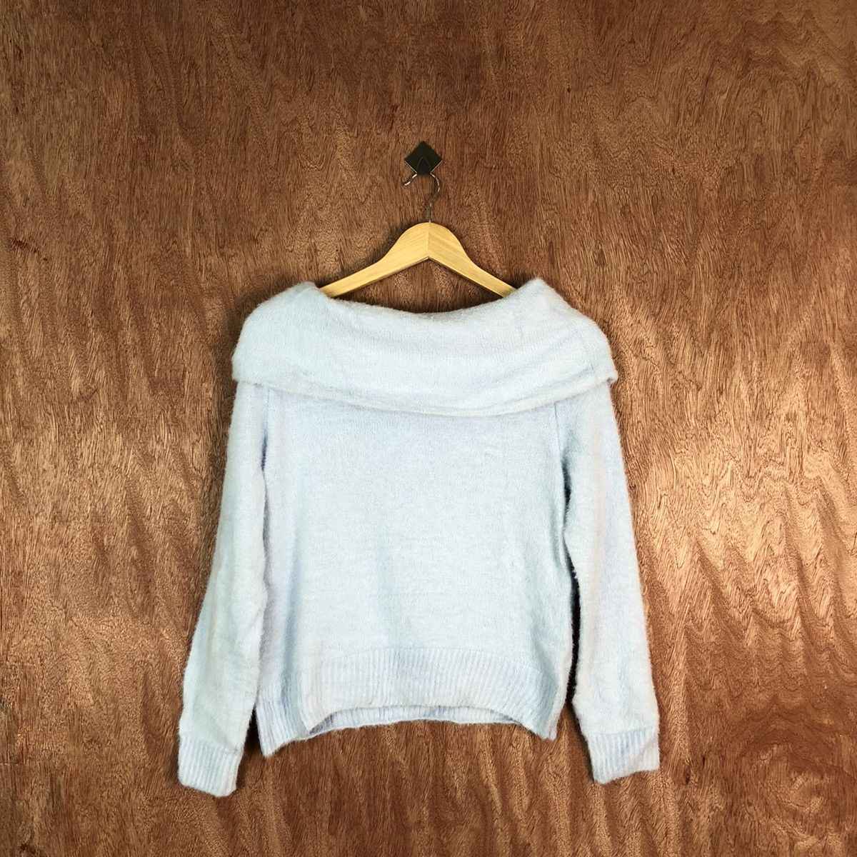 H&M H&M Blue Shag Shaggy Fur Mohair Knitwear #6616 Size US M / EU 48-50 / 2 - 1 Thumbnail