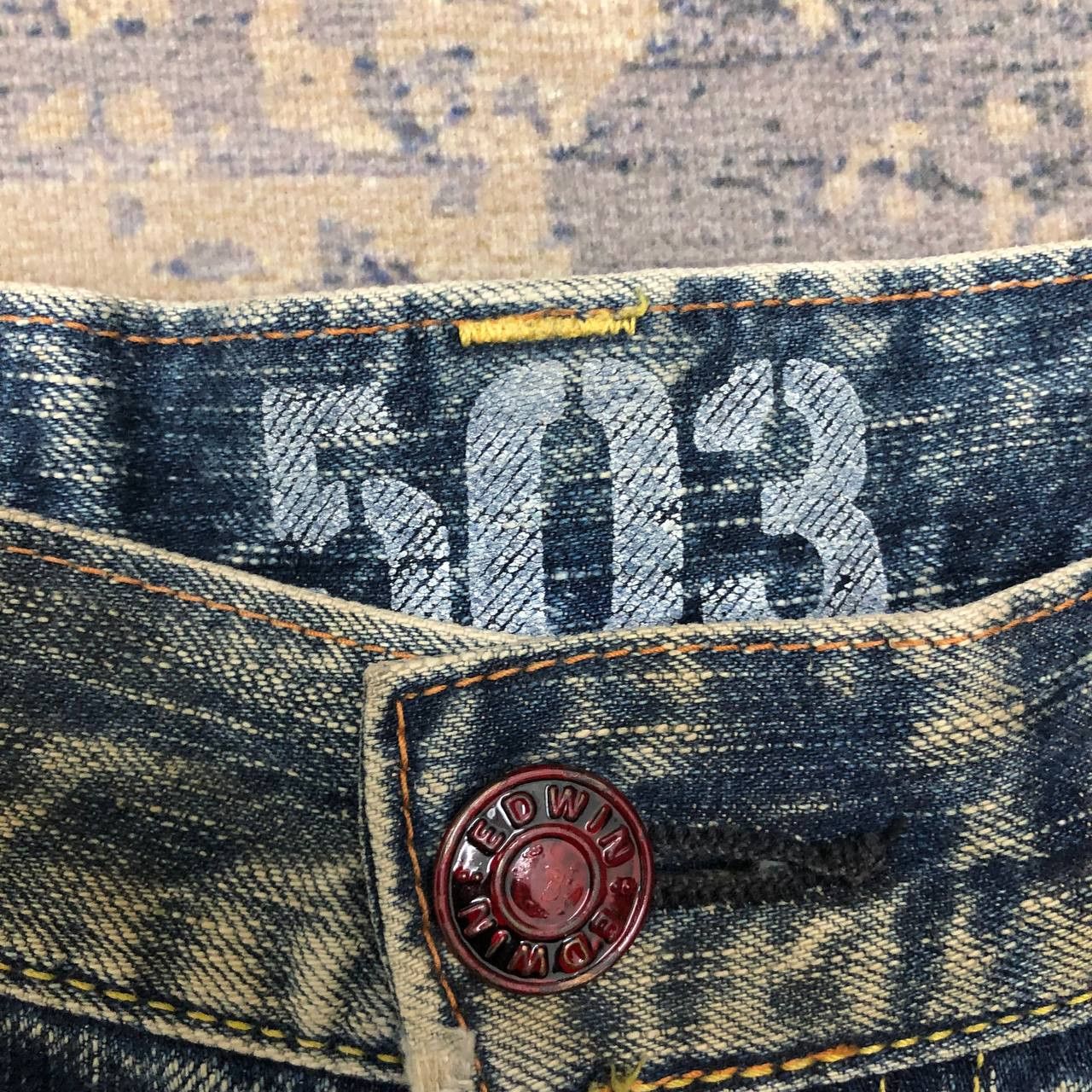 Edwin P625 EDWIN BLUE TRIP 503 DISTRESSED BAGGY DENIM Size US 33 - 6 Thumbnail