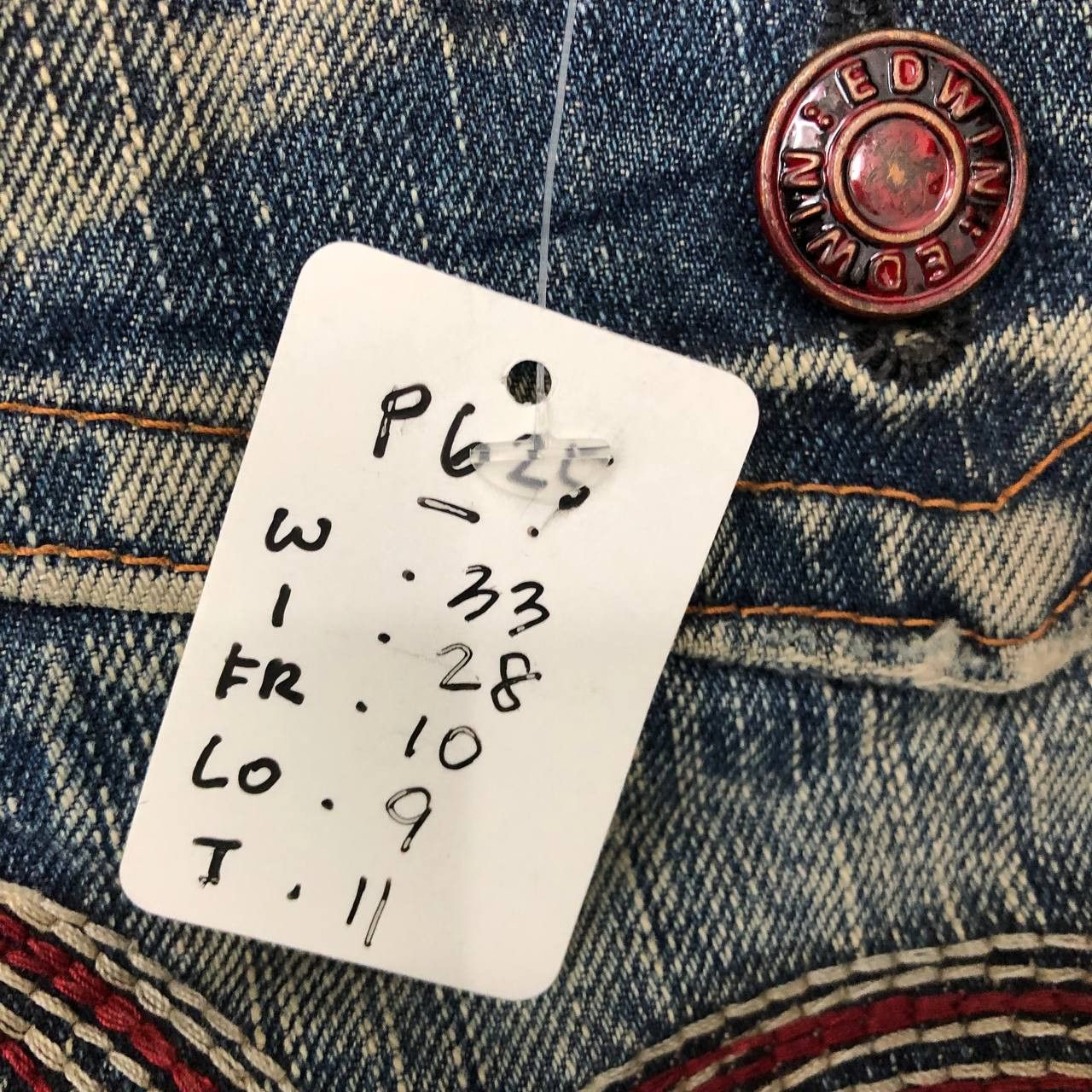 Edwin P625 EDWIN BLUE TRIP 503 DISTRESSED BAGGY DENIM Size US 33 - 10 Thumbnail