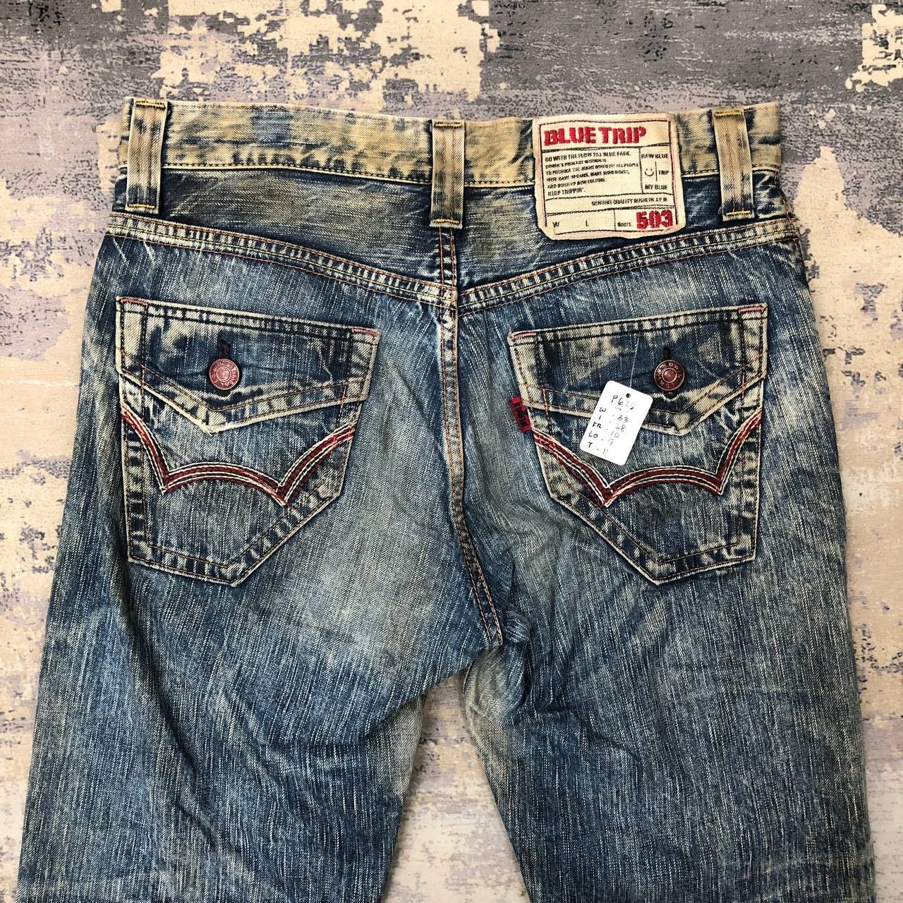 Edwin P625 EDWIN BLUE TRIP 503 DISTRESSED BAGGY DENIM Size US 33 - 4 Thumbnail