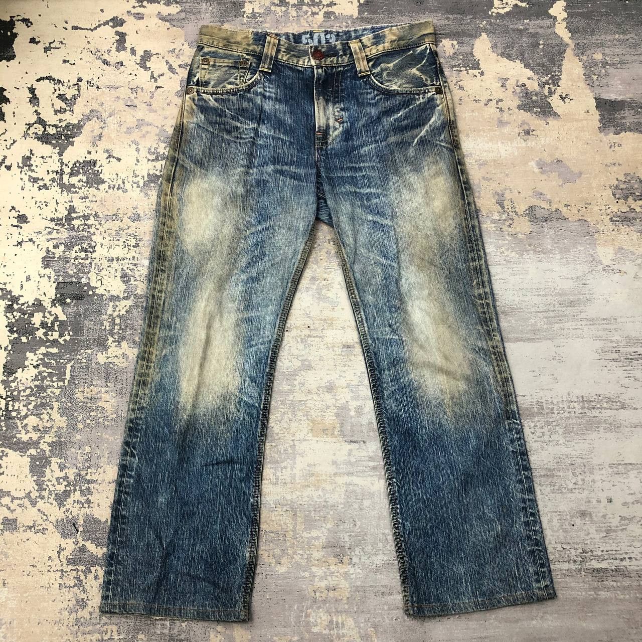 Edwin P625 EDWIN BLUE TRIP 503 DISTRESSED BAGGY DENIM Size US 33 - 1 Thumbnail
