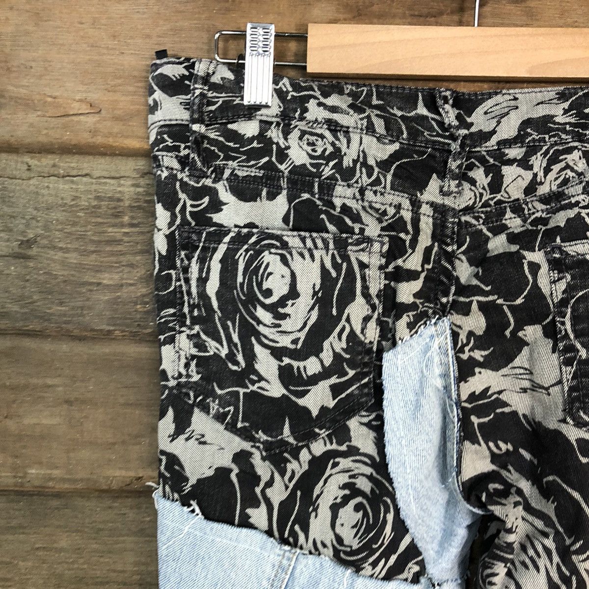 Japanese Brand Japan rose Black reworked Custom patchwork denim Pants #5584 Size 26" / US 2 / IT 38 - 14 Thumbnail