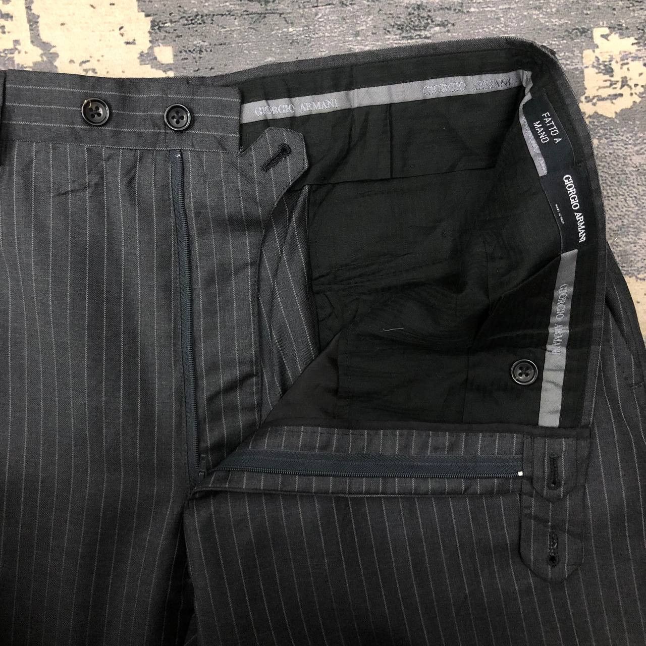 Giorgio Armani P616 FATTO A MANO x GIORGIO AMANI STRIPED PANTS Size US 36 / EU 52 - 8 Thumbnail