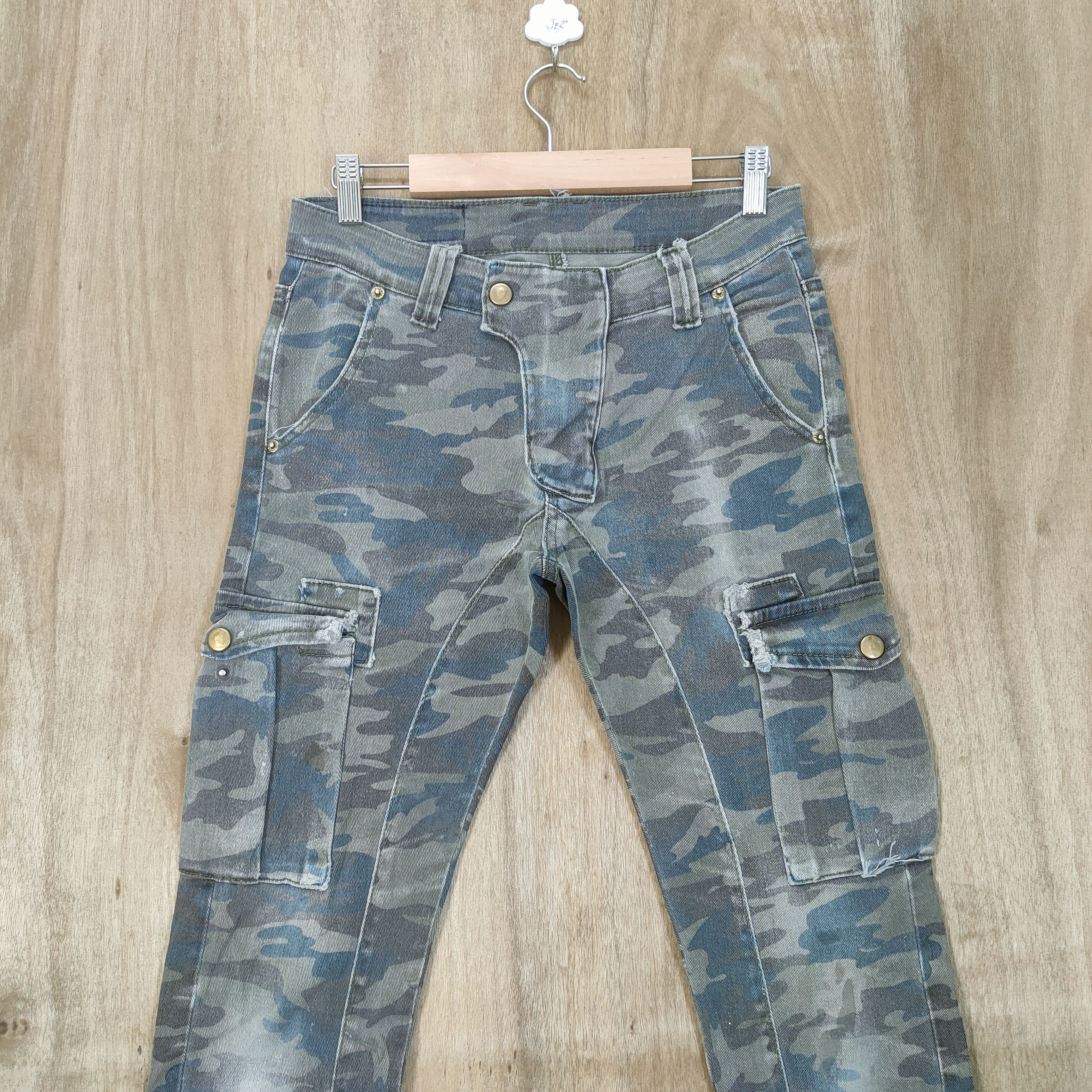 Japanese Brand VINTAGE BIE PA CAMO FADED CARGO PANTS Size US 28 / EU 44 - 2 Thumbnail