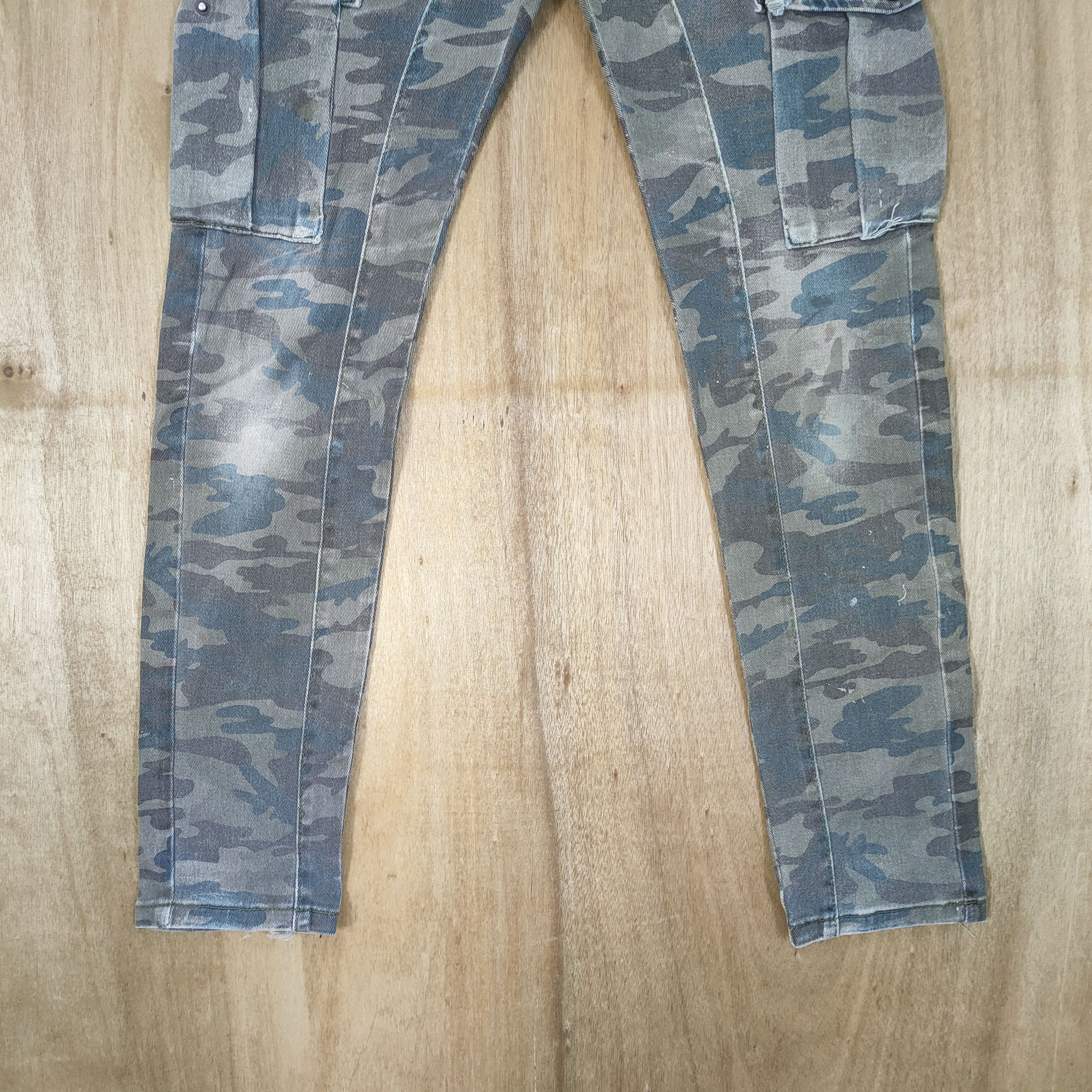 Japanese Brand VINTAGE BIE PA CAMO FADED CARGO PANTS Size US 28 / EU 44 - 3 Thumbnail
