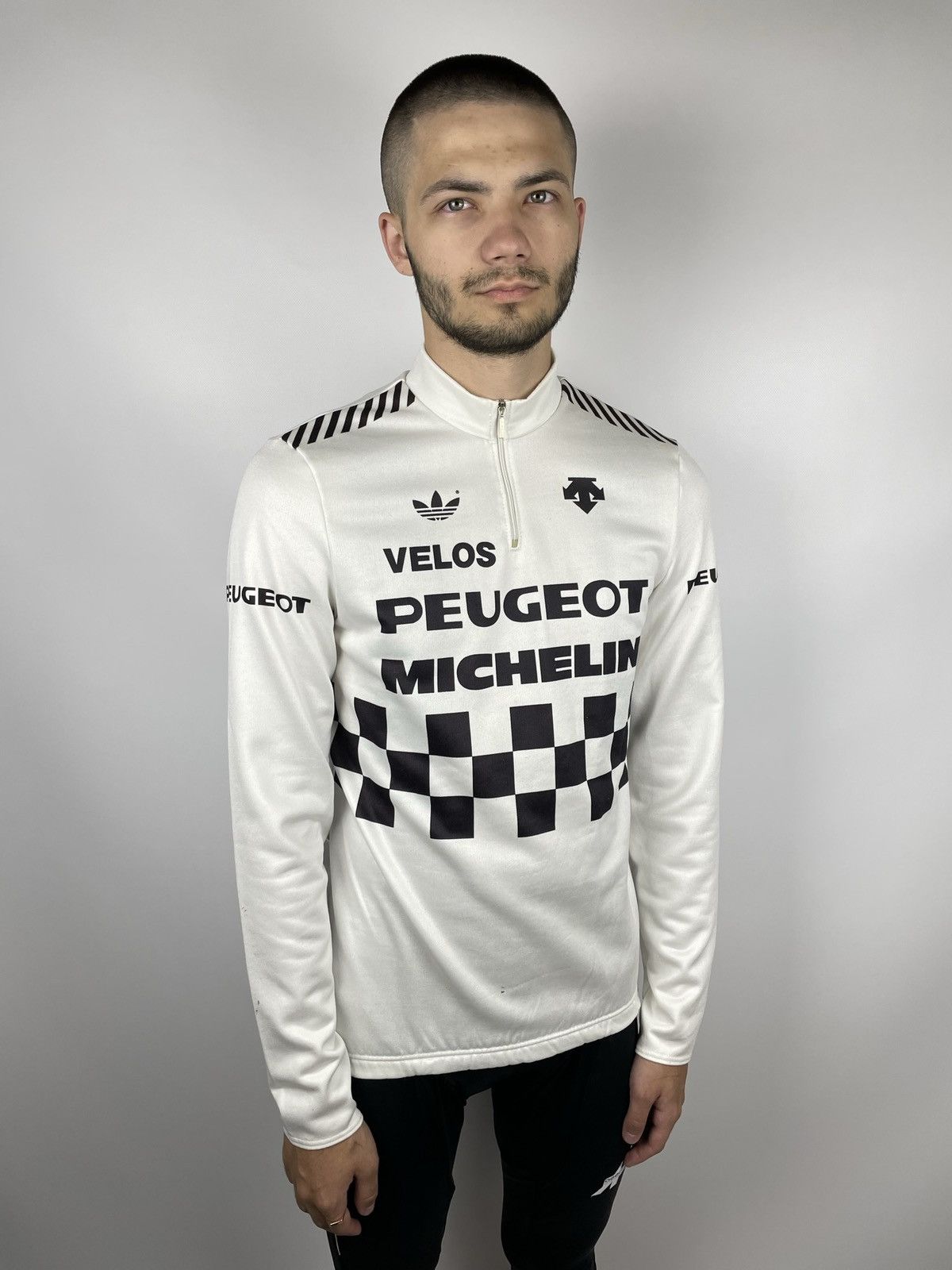 Maillot Cyclisme Peugeot Michelin Vintage Années 70 Jaune Taille M - Occasion