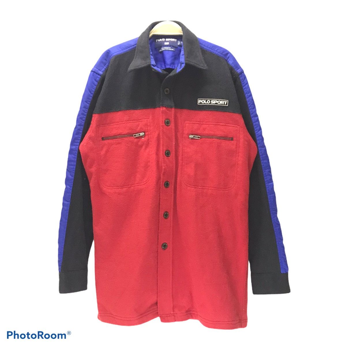 Polo Ralph Lauren Vintage 90s Polo Sport Oversized Fleece Jacket Button Up Size US M / EU 48-50 / 2 - 3 Thumbnail