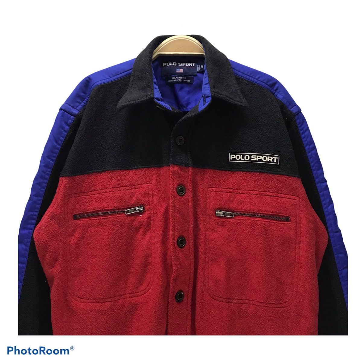 Polo Ralph Lauren Vintage 90s Polo Sport Oversized Fleece Jacket Button Up Size US M / EU 48-50 / 2 - 1 Thumbnail