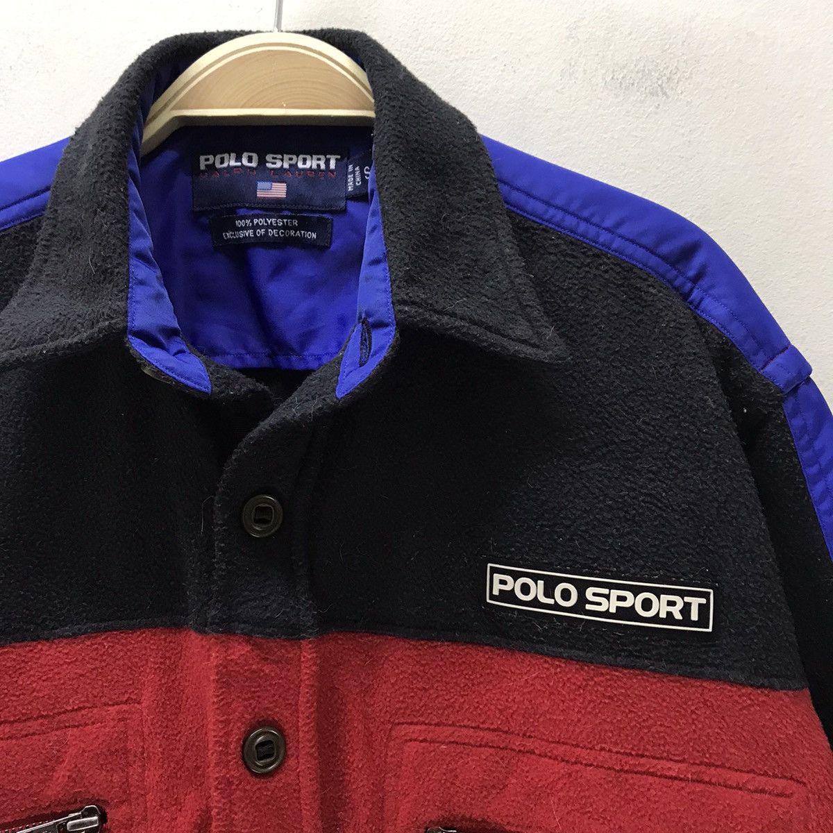 Polo Ralph Lauren Vintage 90s Polo Sport Oversized Fleece Jacket Button Up Size US M / EU 48-50 / 2 - 6 Thumbnail