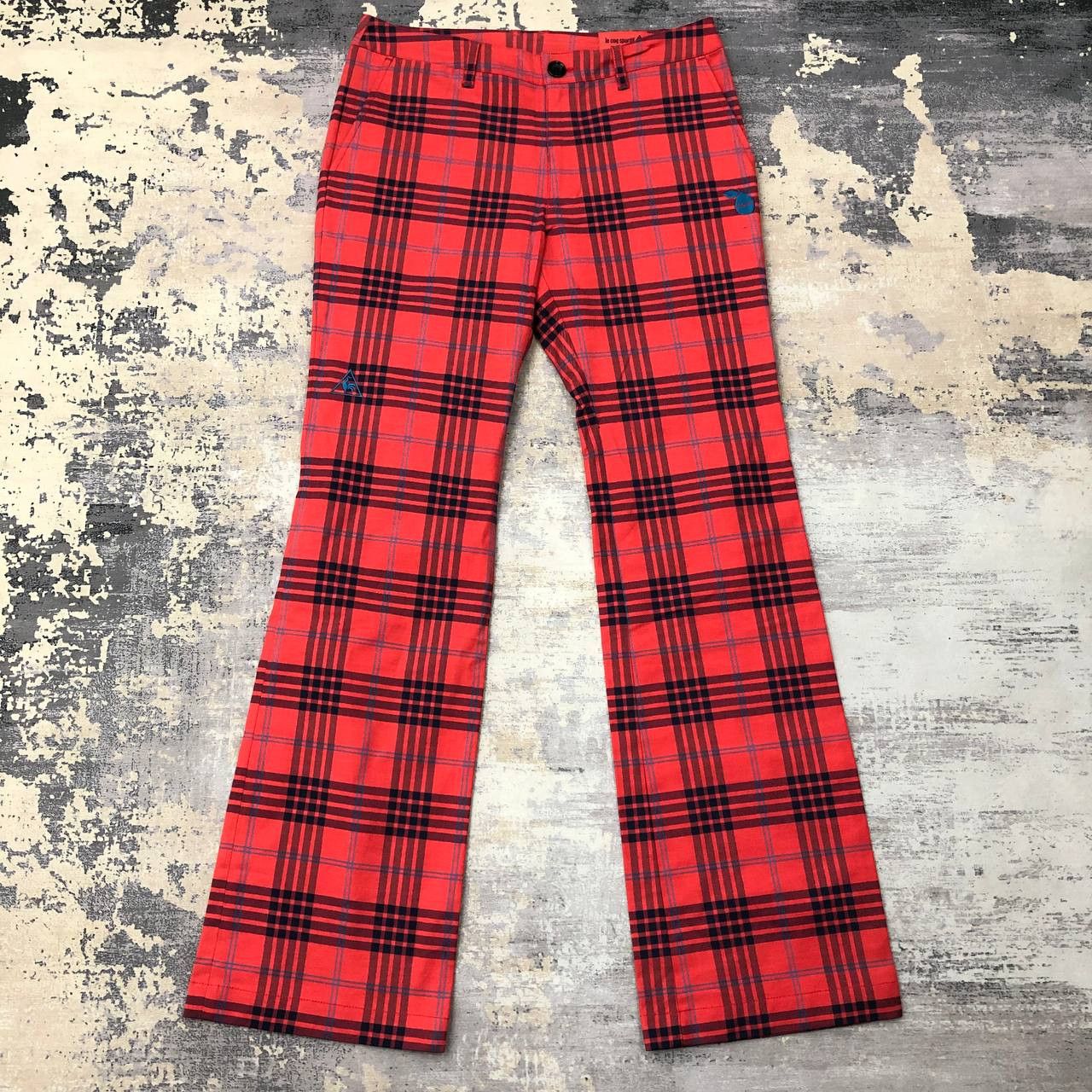 Le Coq Sportif P577 GOLF COLLECTION LE COQ SPORTIF TARTAN FLARED PANTS Size US 31 - 1 Thumbnail