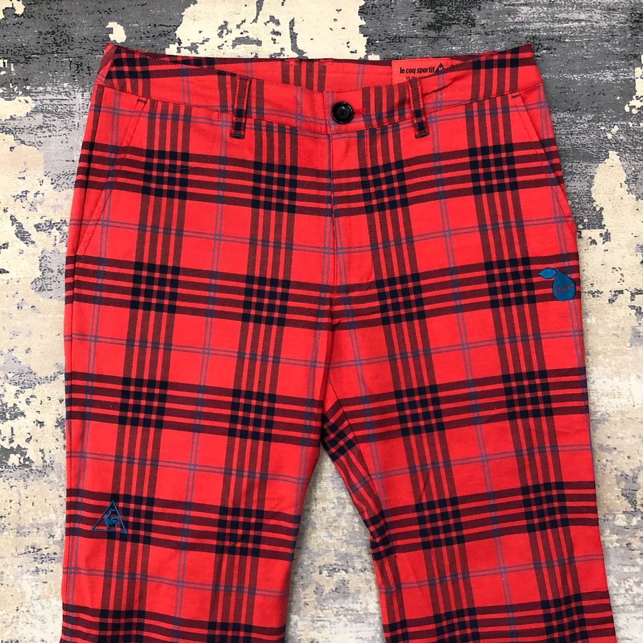 Le Coq Sportif P577 GOLF COLLECTION LE COQ SPORTIF TARTAN FLARED PANTS Size US 31 - 3 Thumbnail