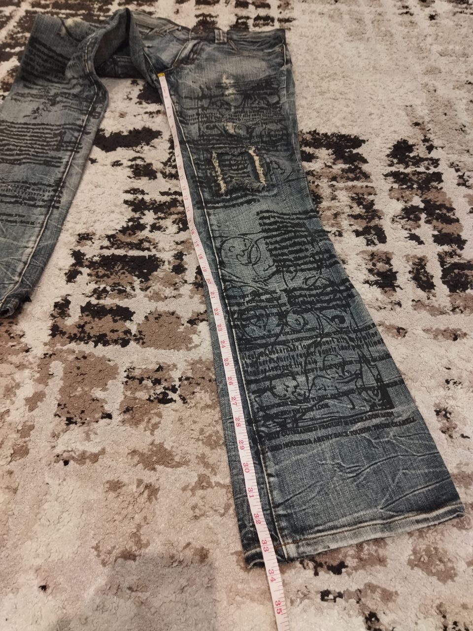 semanticdesign Vintage Semantic Design Japan Punk Style Flared Jeans Size US 30 / EU 46 - 16 Thumbnail