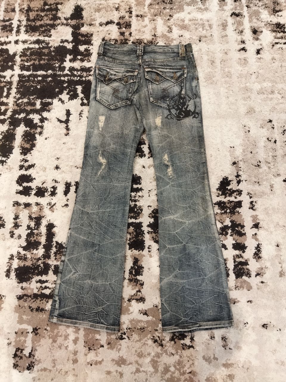 semanticdesign Vintage Semantic Design Japan Punk Style Flared Jeans Size US 30 / EU 46 - 12 Thumbnail