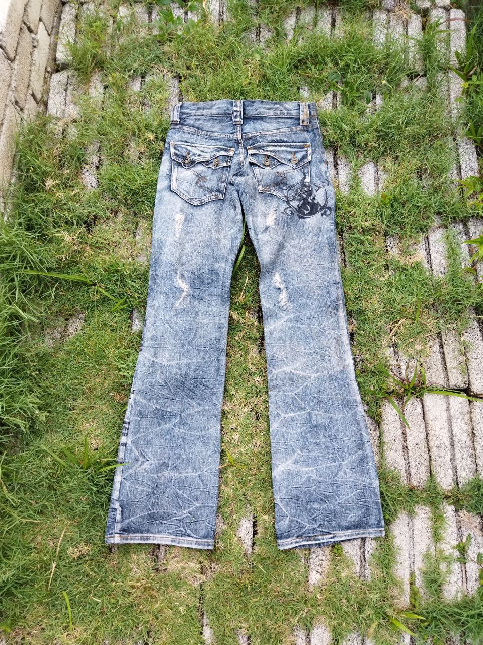 semanticdesign Vintage Semantic Design Japan Punk Style Flared Jeans Size US 30 / EU 46 - 10 Thumbnail