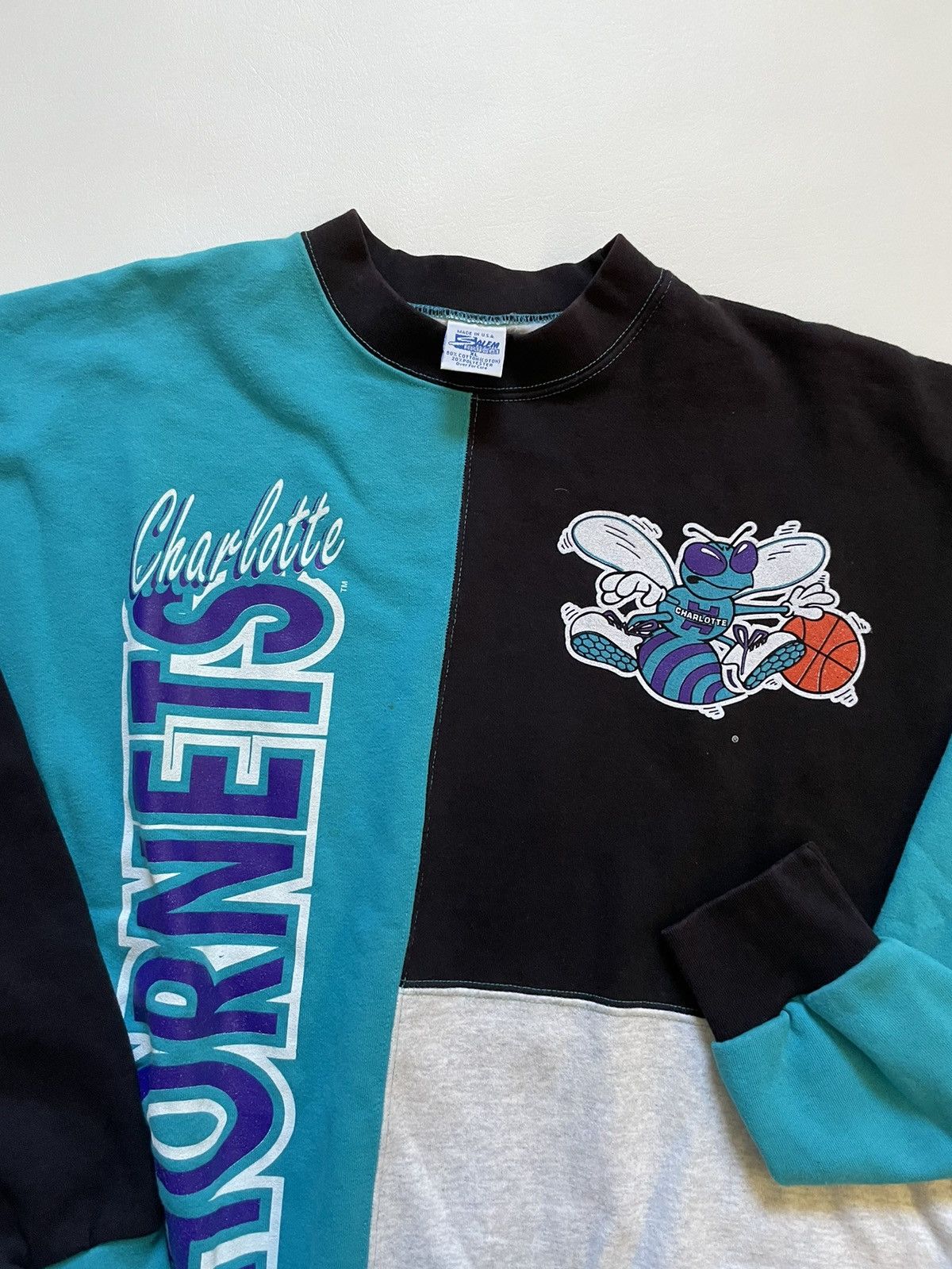 NBA × Salem Sportswear × Vintage Vintage Charlotte, hornets sweatshirt Size US XL / EU 56 / 4 - 3 Thumbnail