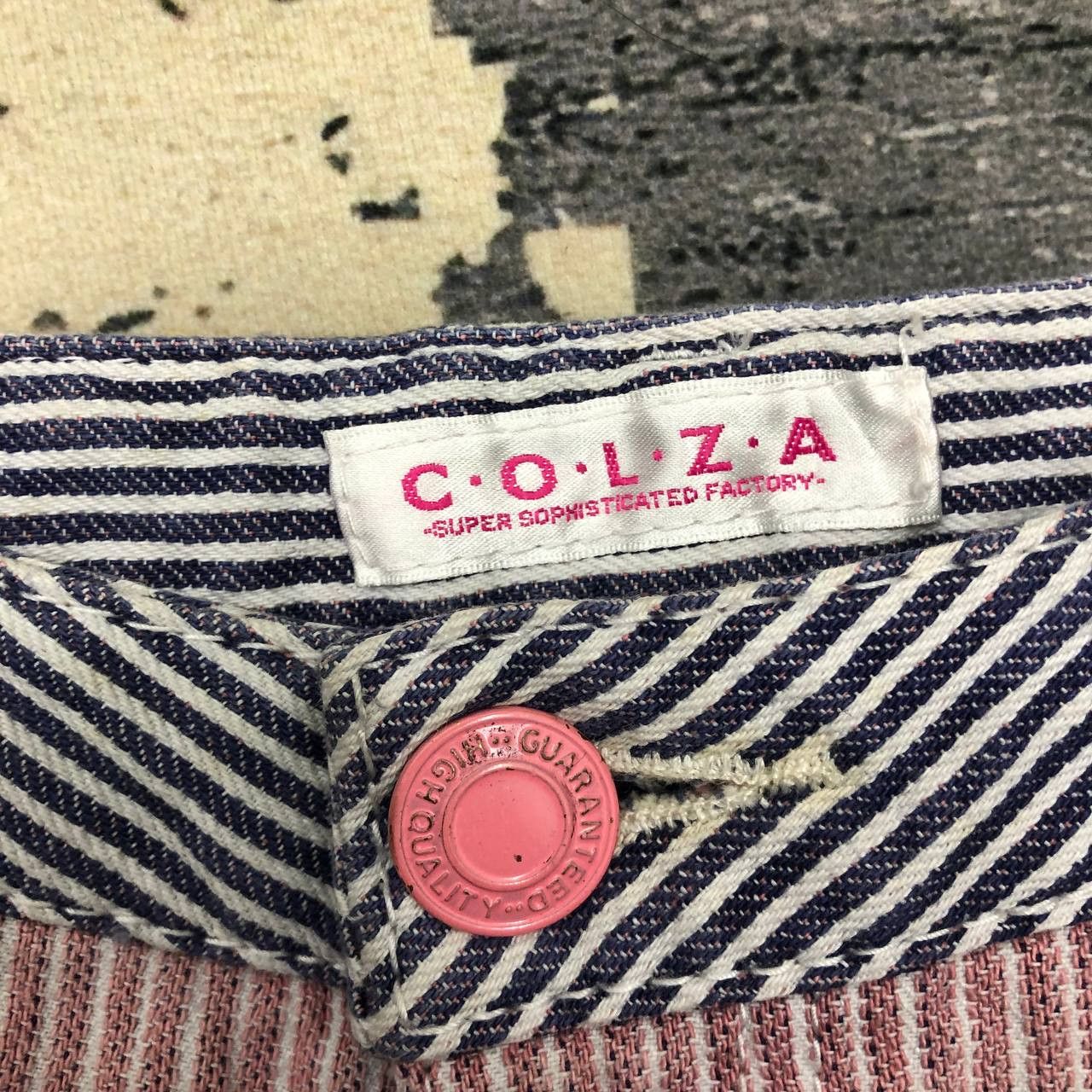 Japanese Brand P510 SURF 96 COLZA DOUBLE WAIST HICKORY STRIPED DENIM Size 32" / US 10 / IT 46 - 5 Thumbnail