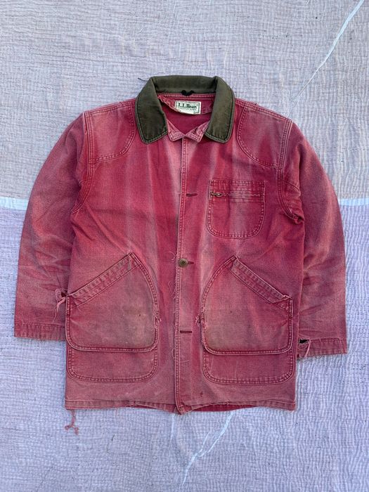 Vintage Candy Red Cotton Chore Coat