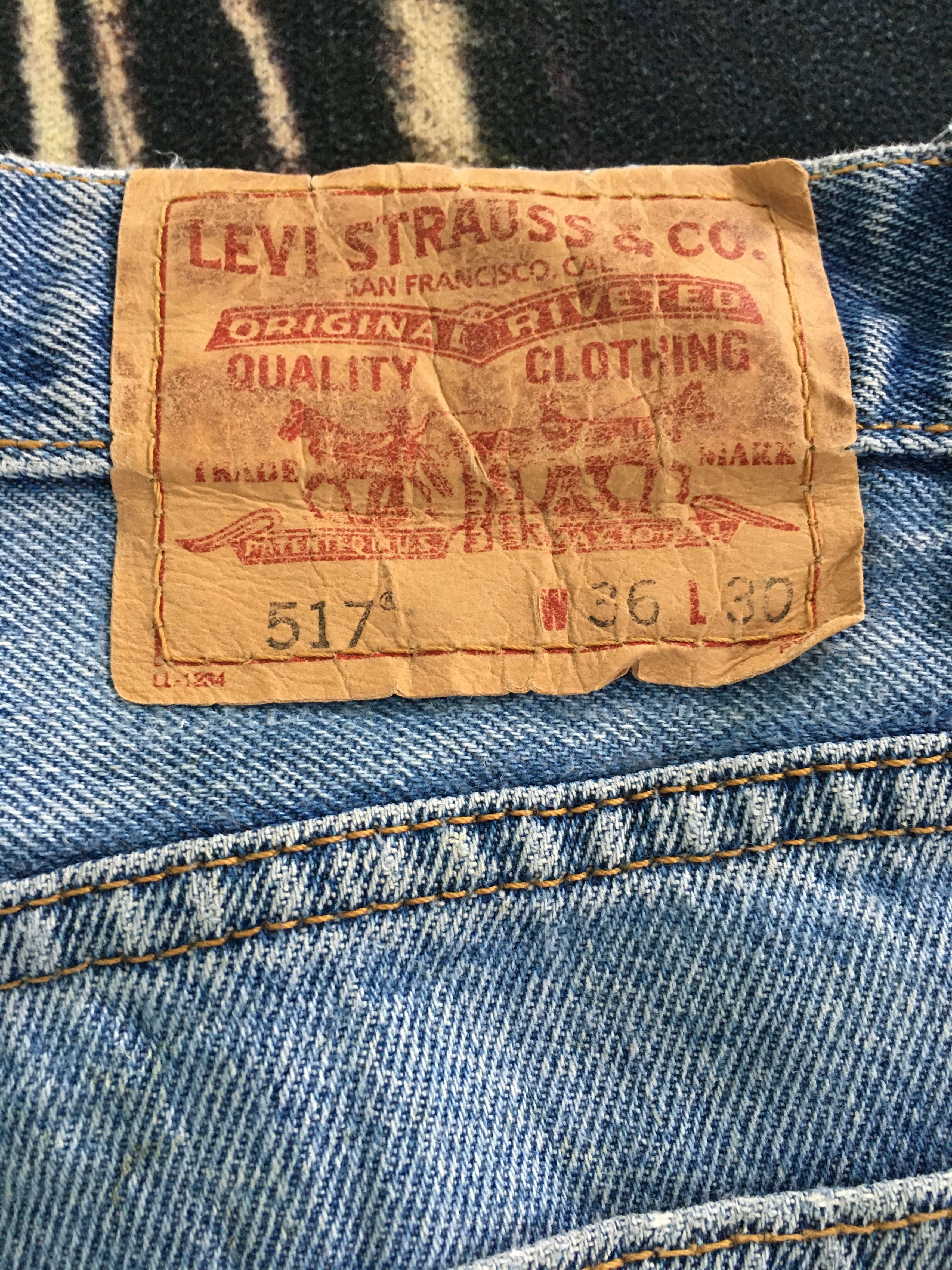 Levi's × Levi's Vintage Clothing Ripped Levis 517 Jeans Bootcut Flare-90s Size US 36 / EU 52 - 8 Thumbnail
