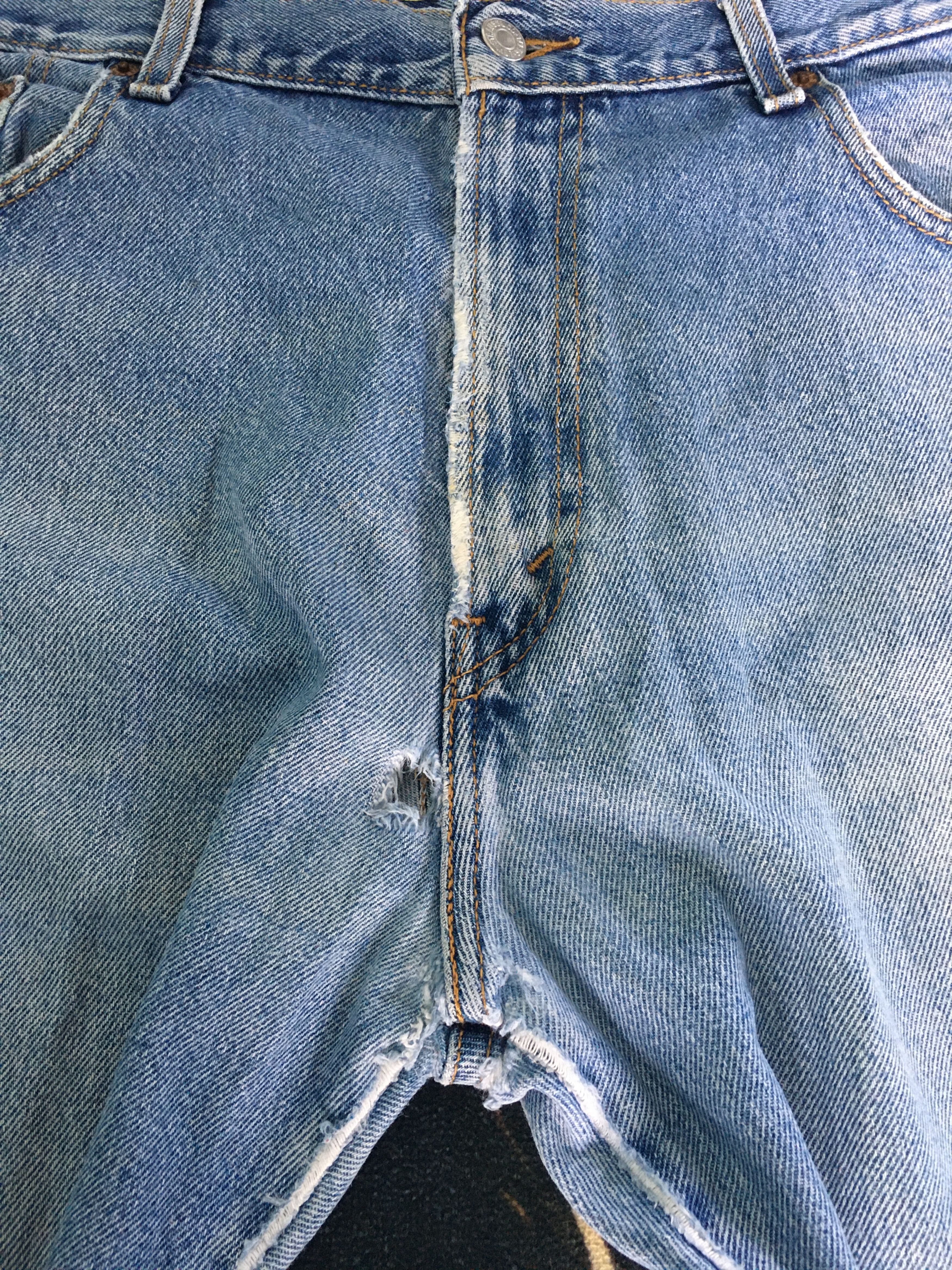 Levi's × Levi's Vintage Clothing Ripped Levis 517 Jeans Bootcut Flare-90s Size US 36 / EU 52 - 15 Thumbnail