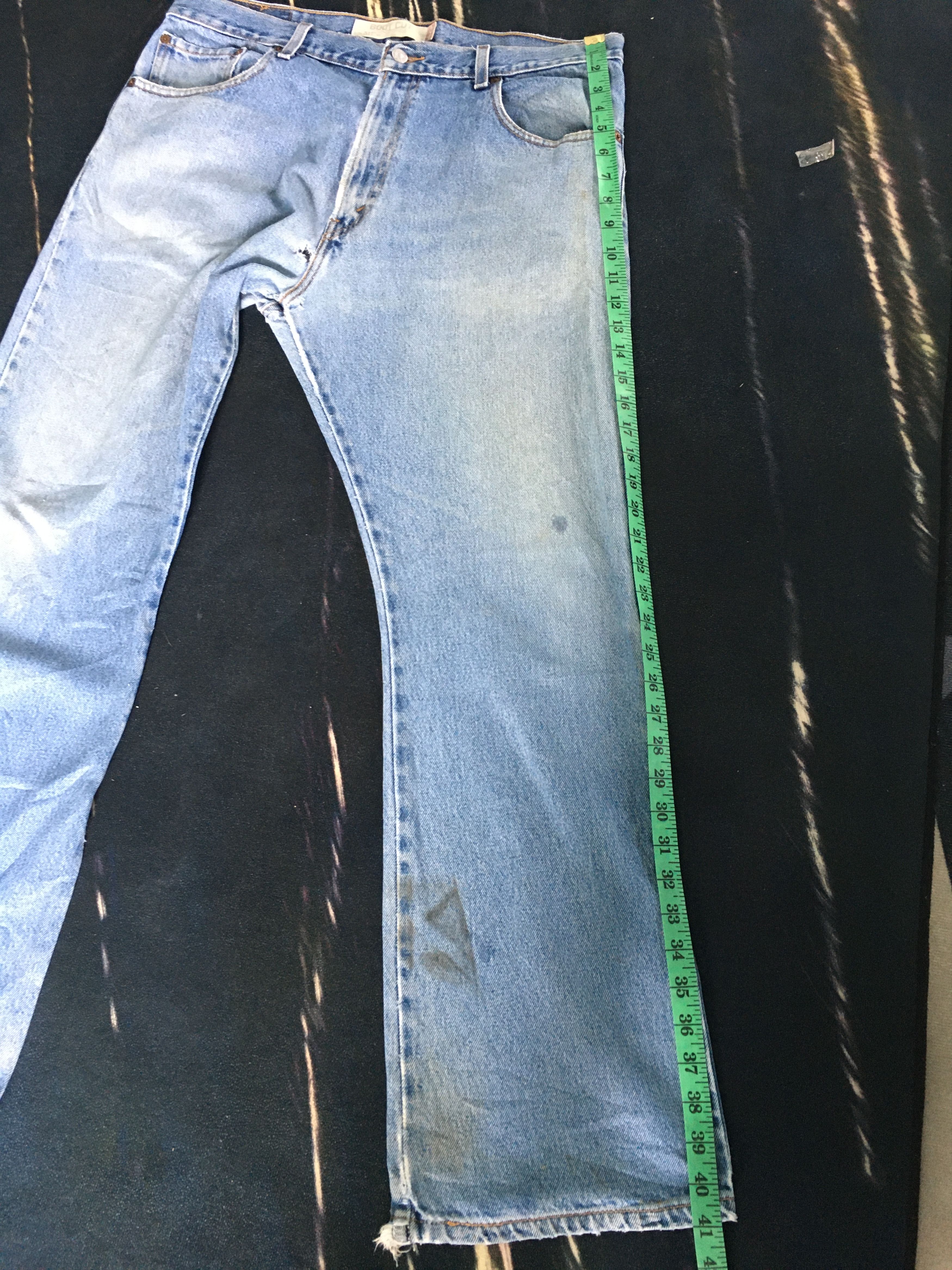 Levi's × Levi's Vintage Clothing Ripped Levis 517 Jeans Bootcut Flare-90s Size US 36 / EU 52 - 5 Thumbnail