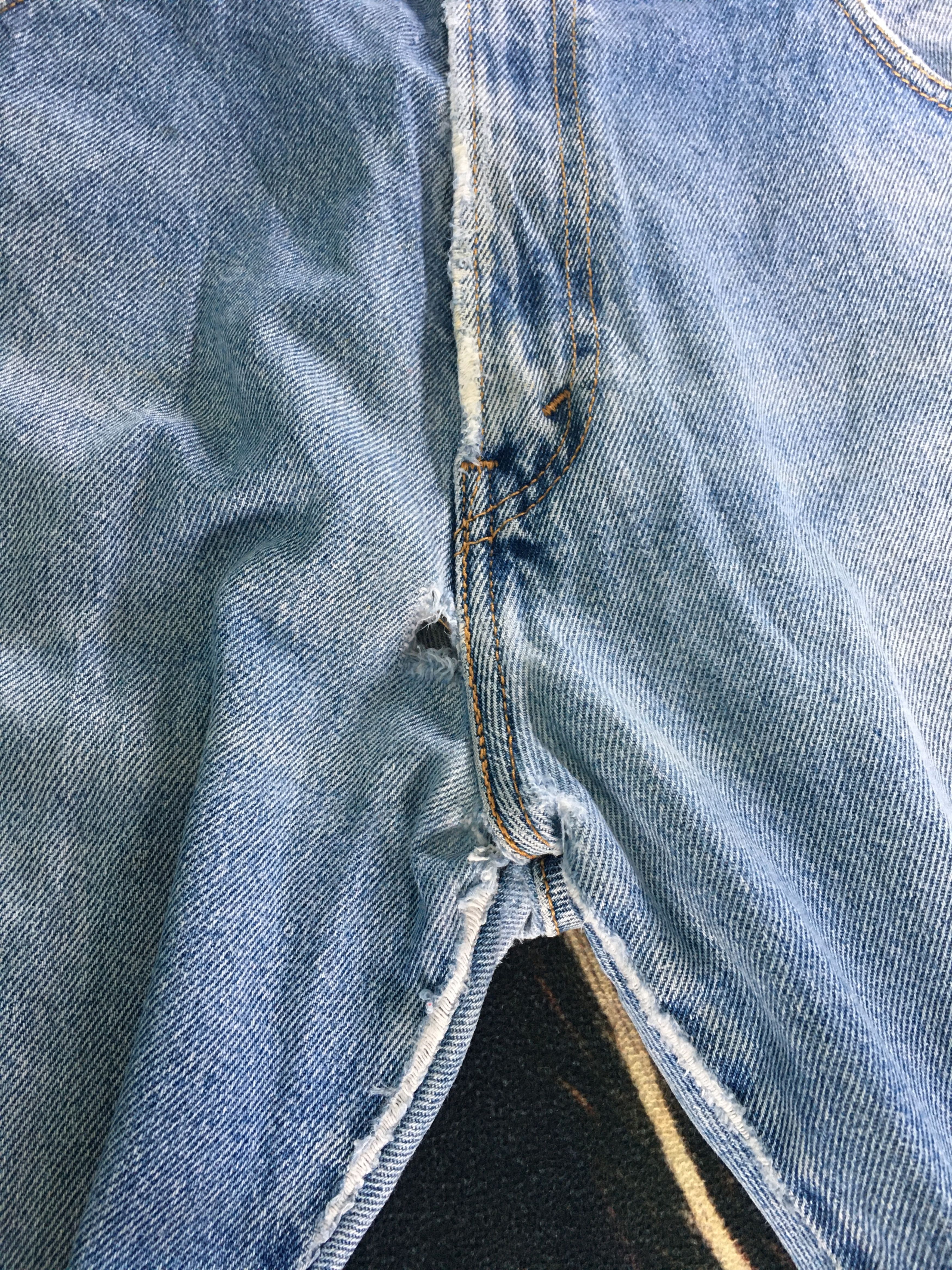 Levi's × Levi's Vintage Clothing Ripped Levis 517 Jeans Bootcut Flare-90s Size US 36 / EU 52 - 16 Thumbnail