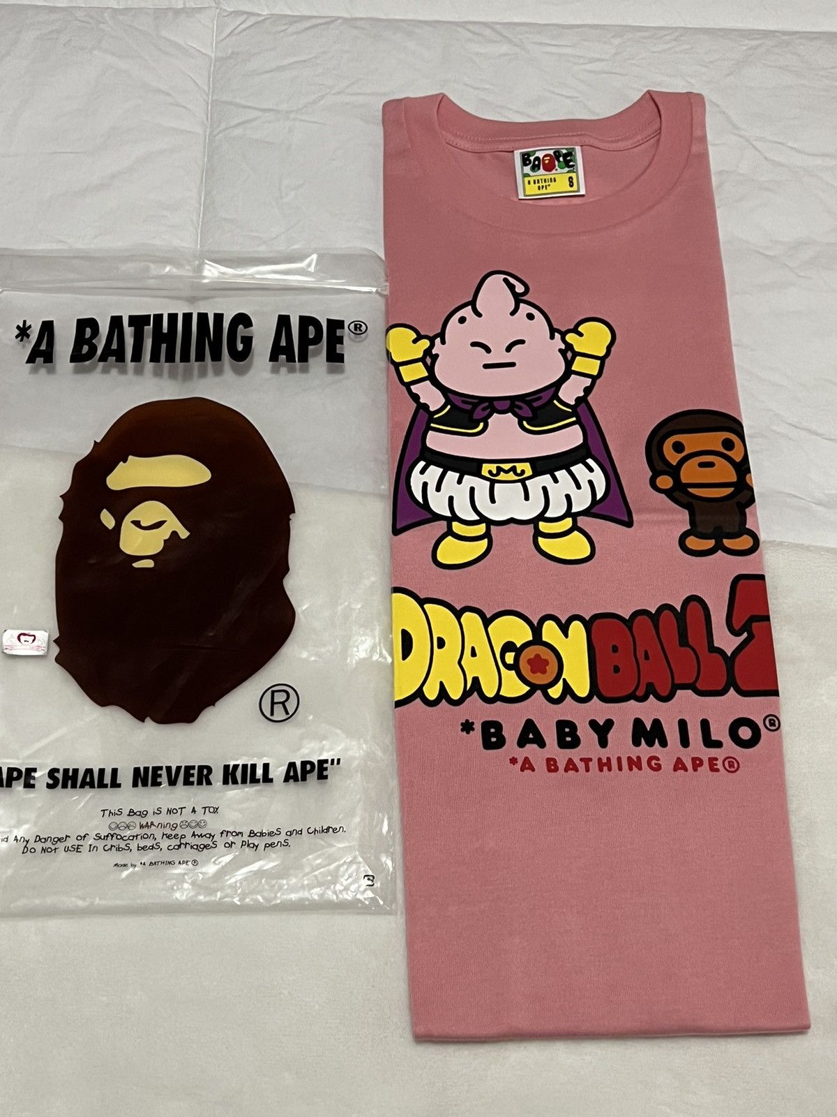 image of Bape Majin Buu Tee Milo Small in Pink, Men's