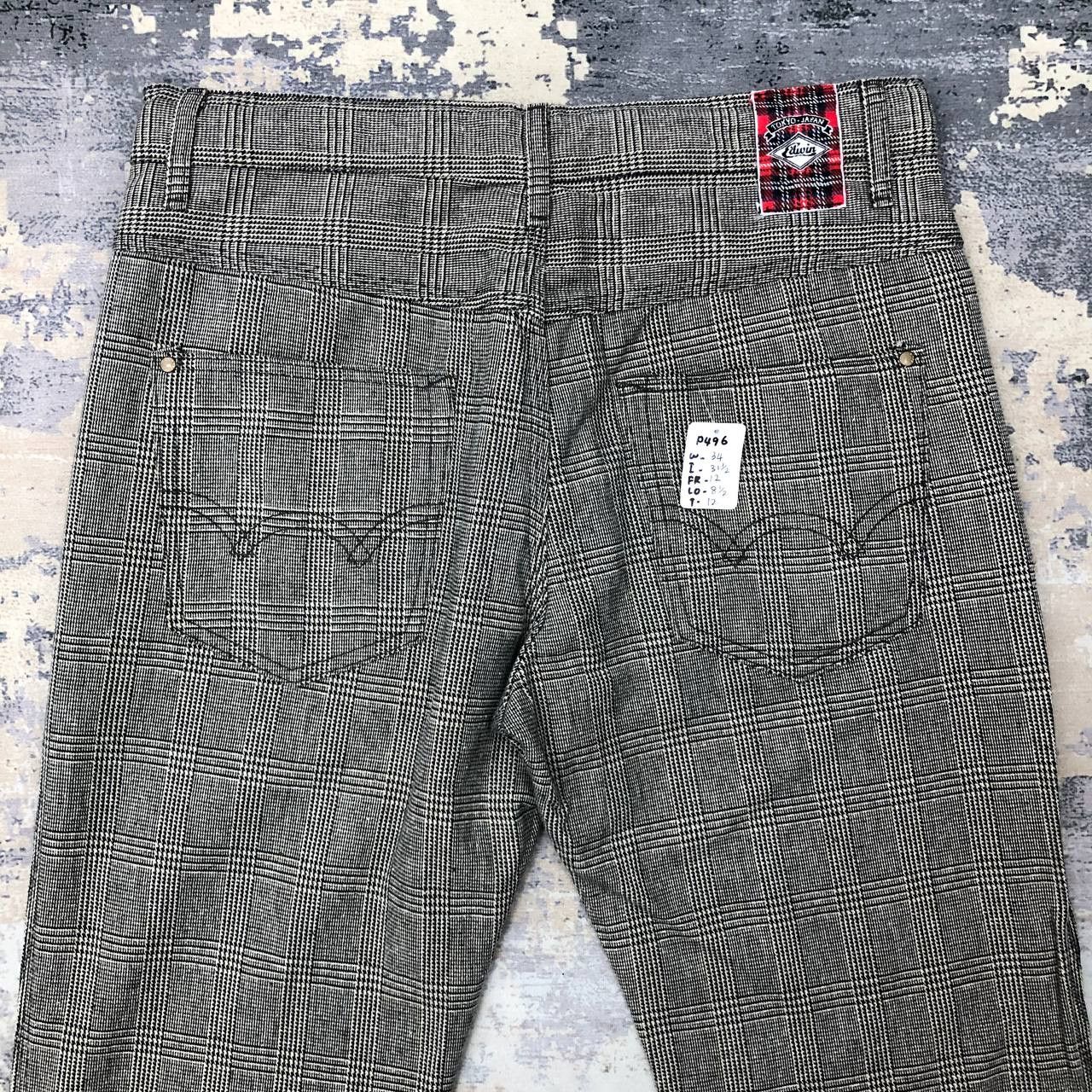 Edwin P496 TOKYO.JAPAN EDWIN HOUNDSTOOTH TARTAN PANTS Size US 34 / EU 50 - 4 Thumbnail