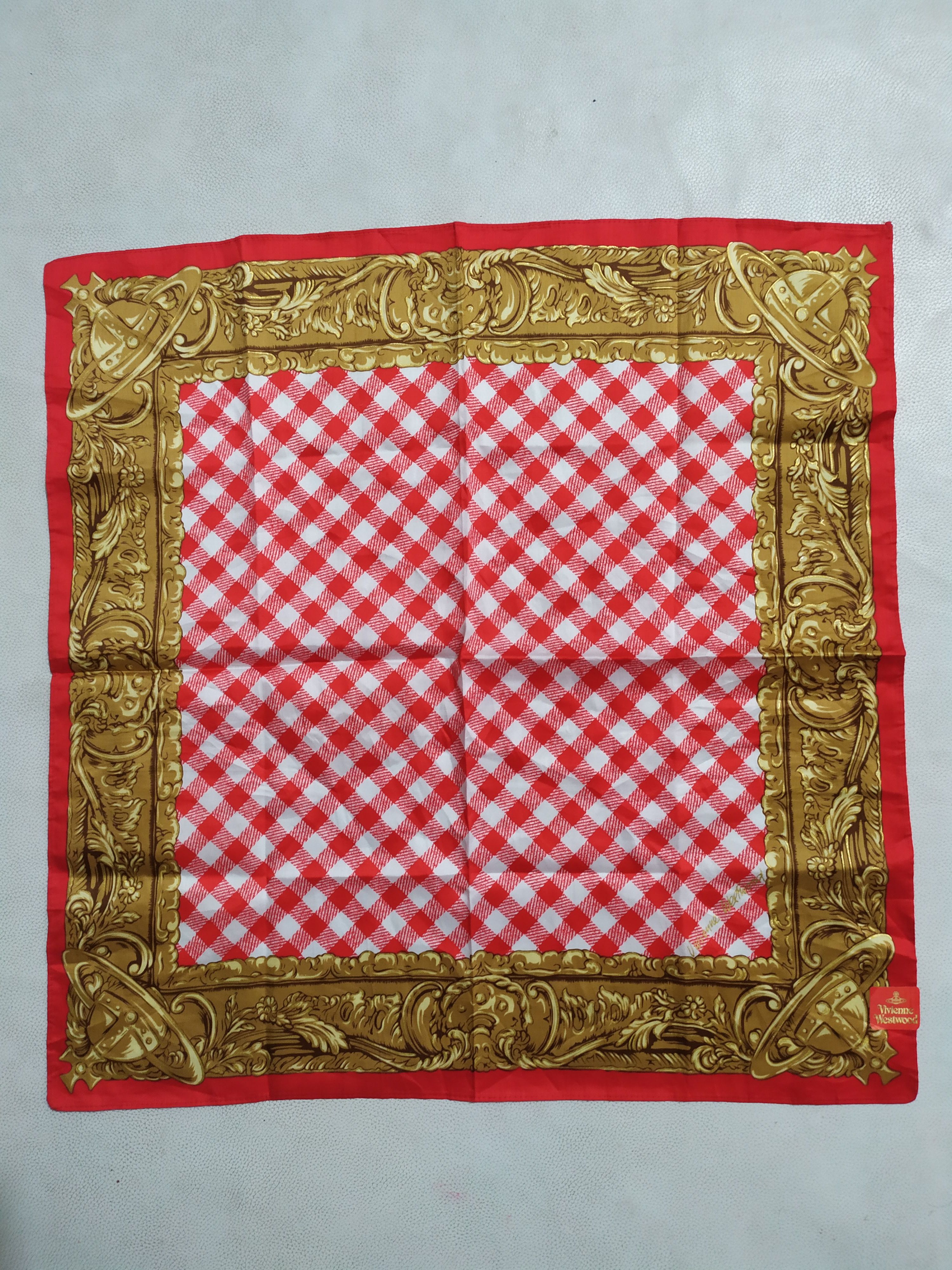 Vivienne Westwood 🔥Vivienne Westwood Handkerchief Bandana Masked Big Orb Logo Size ONE SIZE - 9 Thumbnail