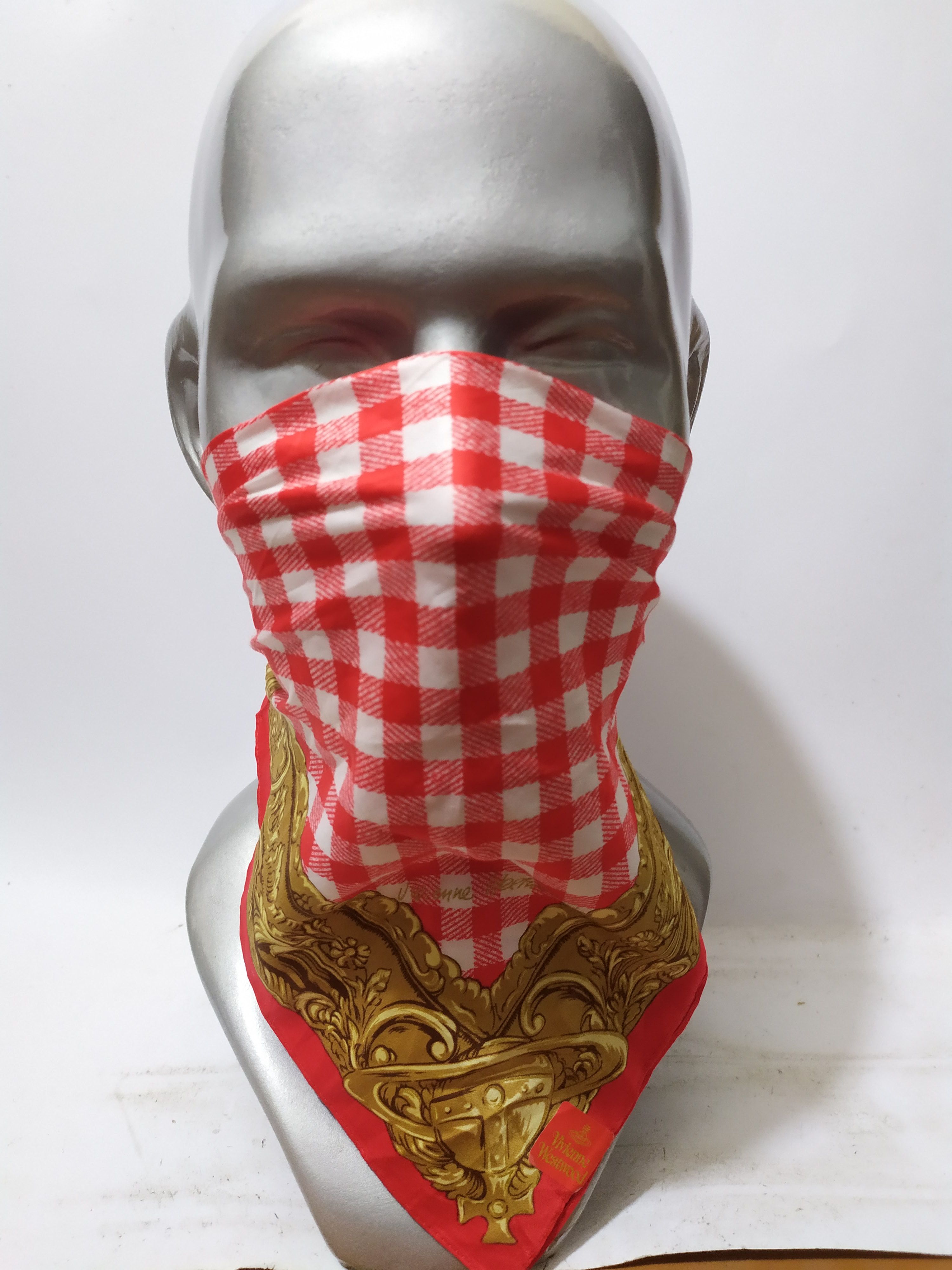 Vivienne Westwood 🔥Vivienne Westwood Handkerchief Bandana Masked Big Orb Logo Size ONE SIZE - 6 Thumbnail