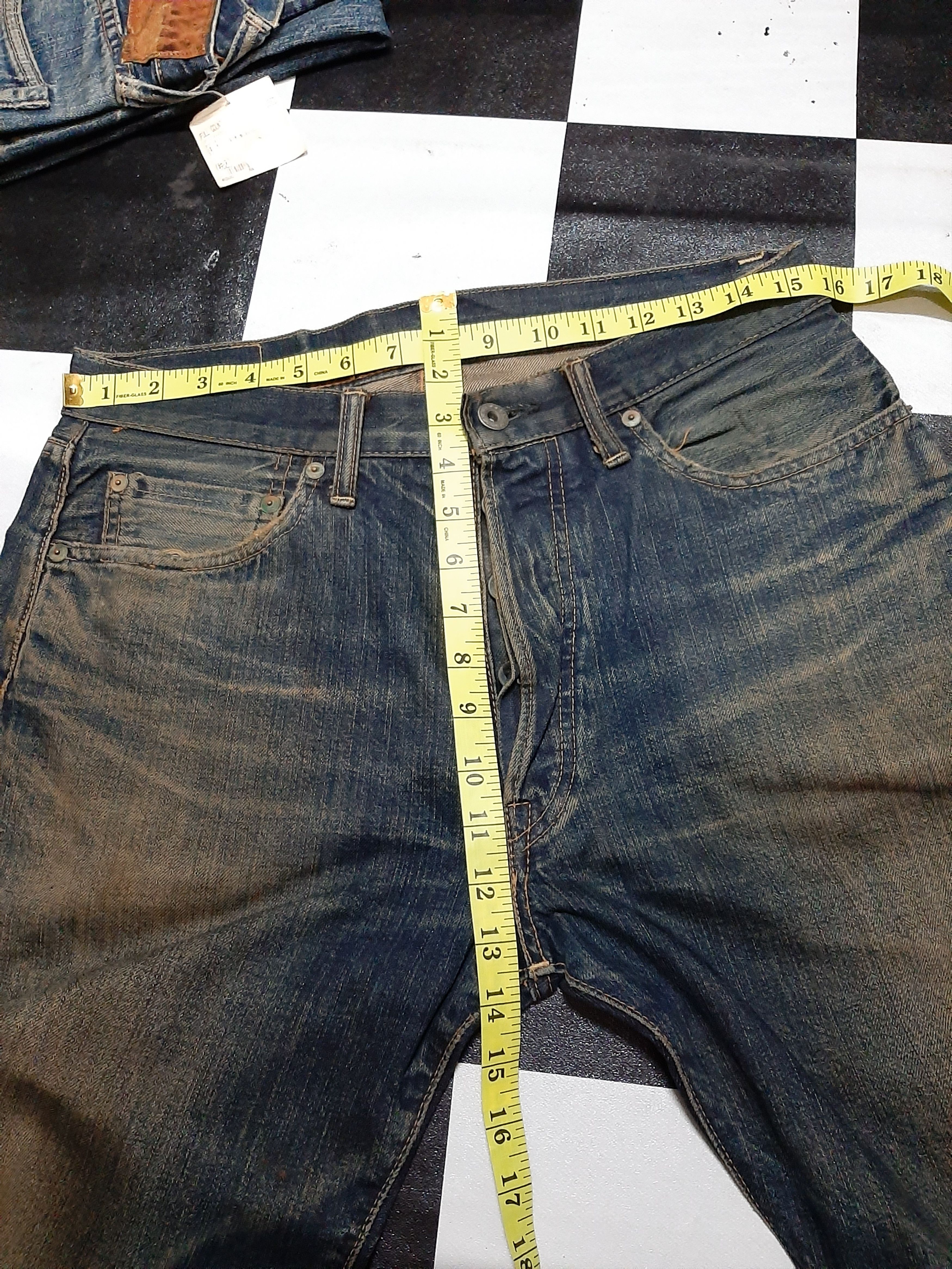 Japanese Brand × Salvage RUSTY PINBALL JAPAN SELVEDGE DISTRESSED DENIM Size US 31 - 23 Thumbnail